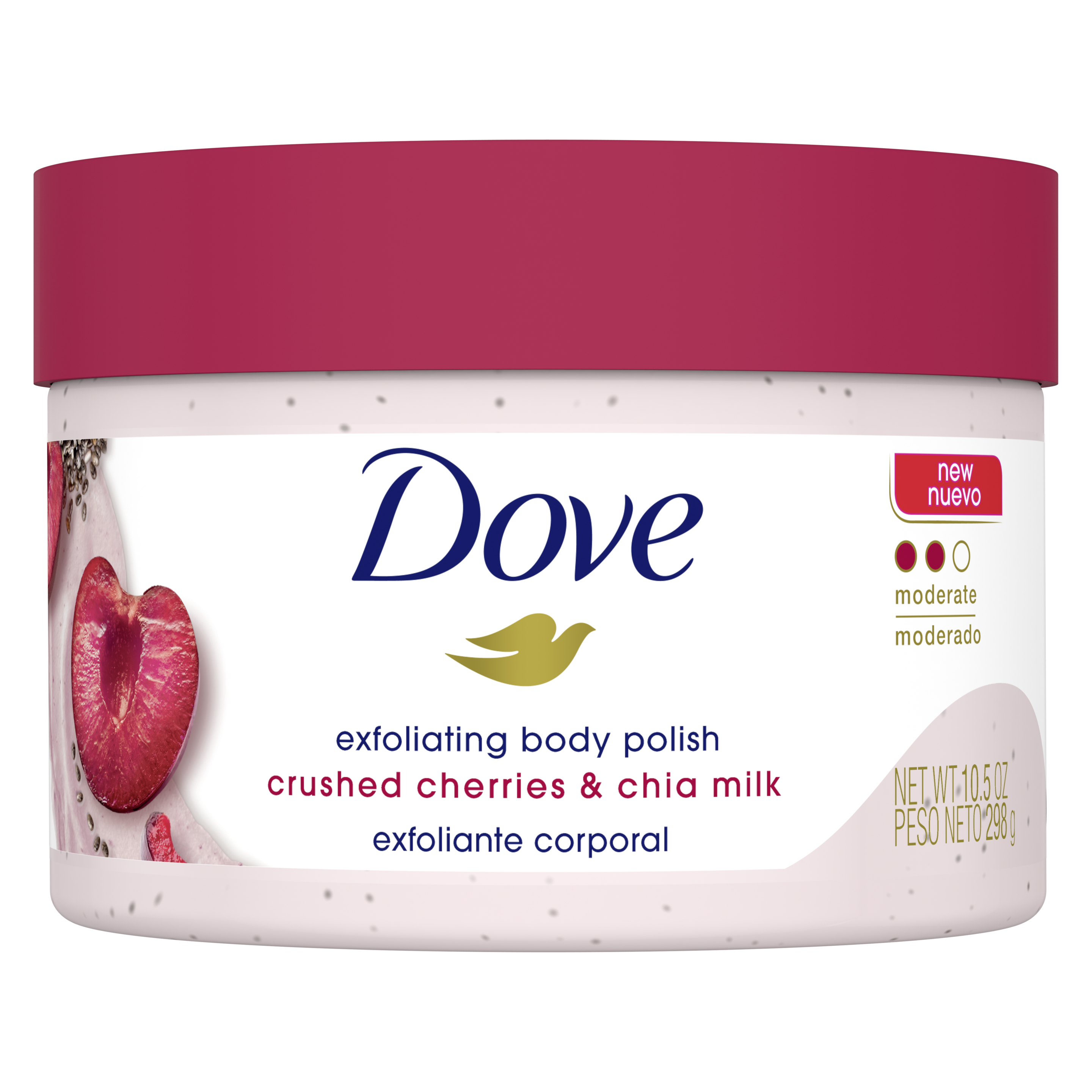 Dove Body Polish with Crushed Cherries & Chia Milk