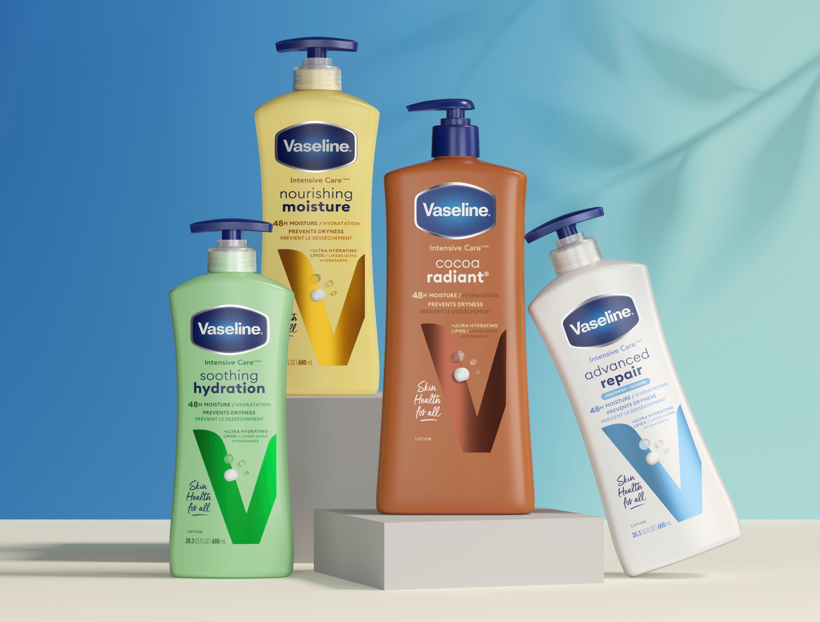 Vaseline Lotion Bottles with Pump Lineup
