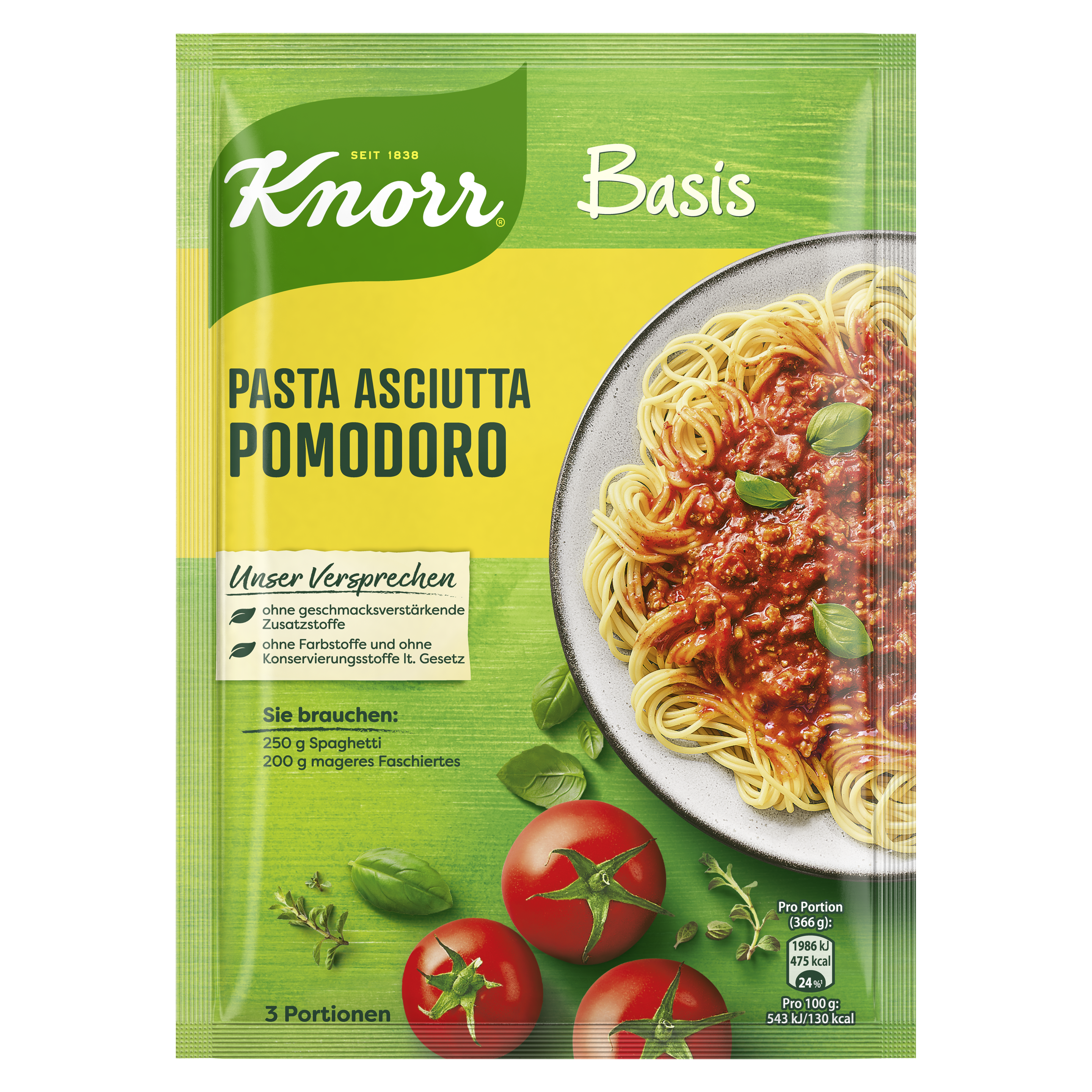 Knorr Basis Pasta Ascuitta Pomodoro 3 Portionen