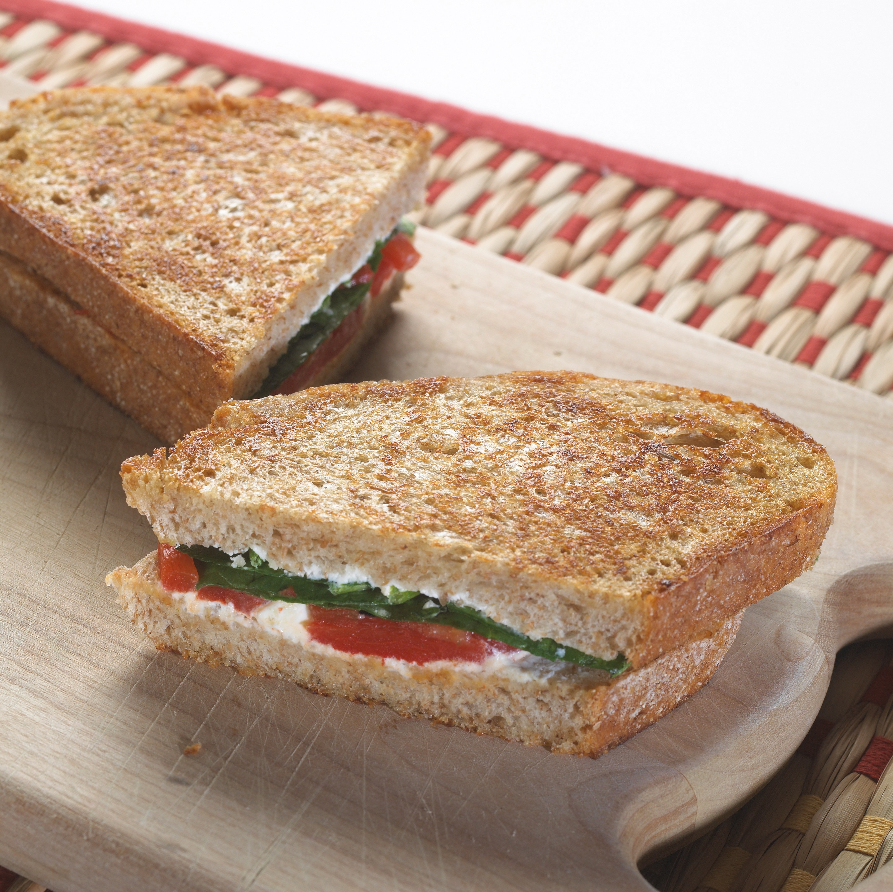 Goat Cheese & Roasted Red Pepper Panini