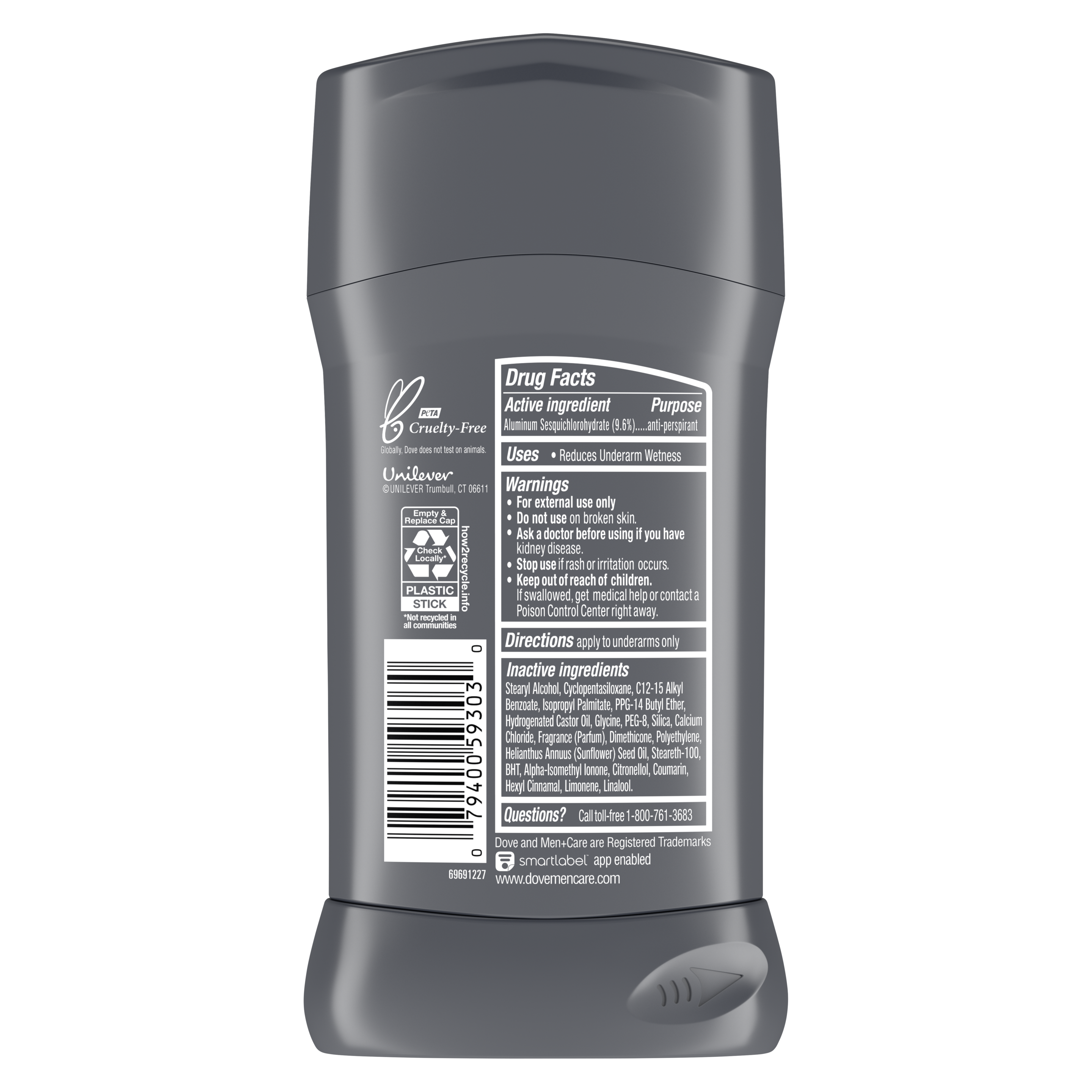 Dove Men+Care Stain Defense Clean Antiperspirant Deodorant
