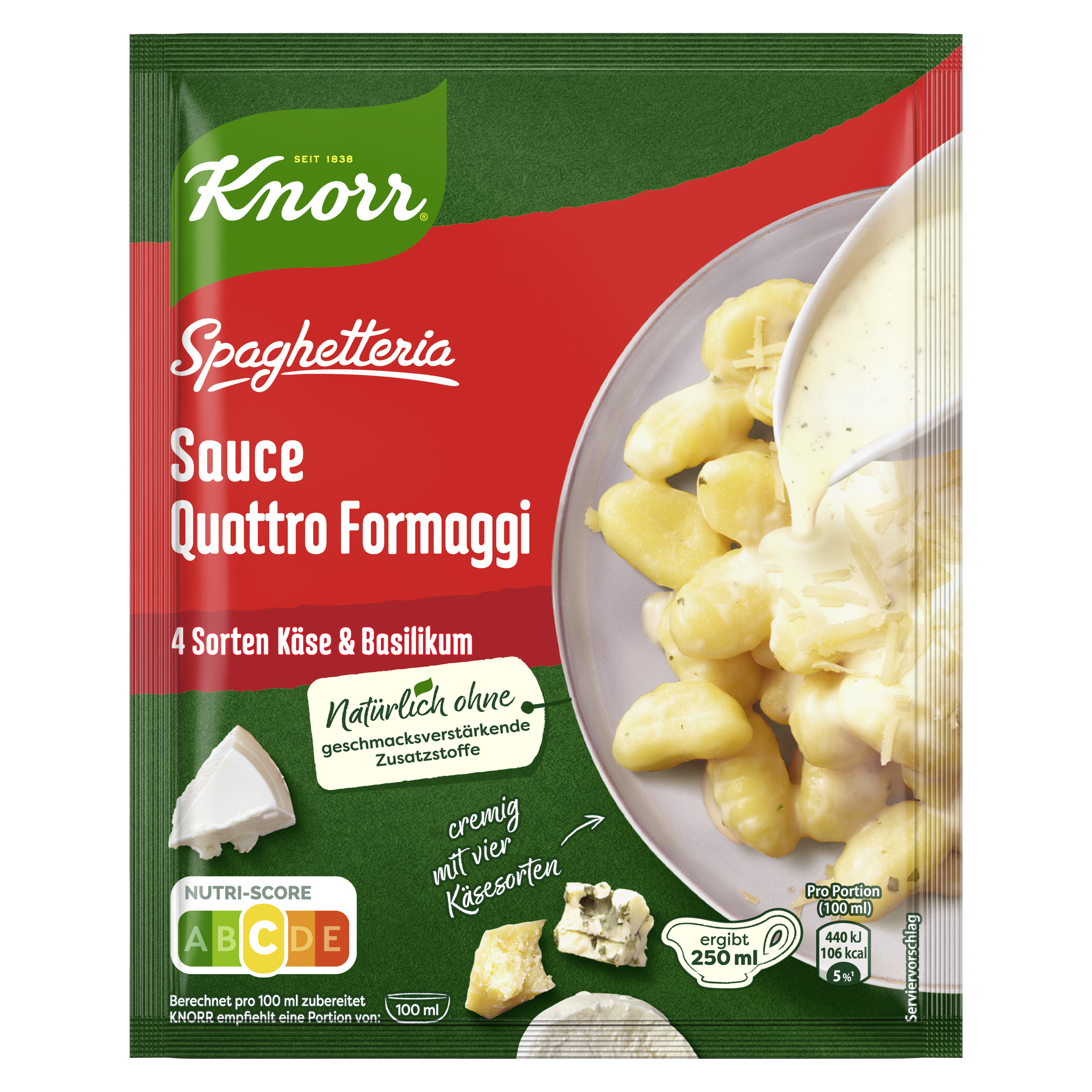 Knorr Spaghetteria Sauce Quattro Formaggi ergibt 250 ml