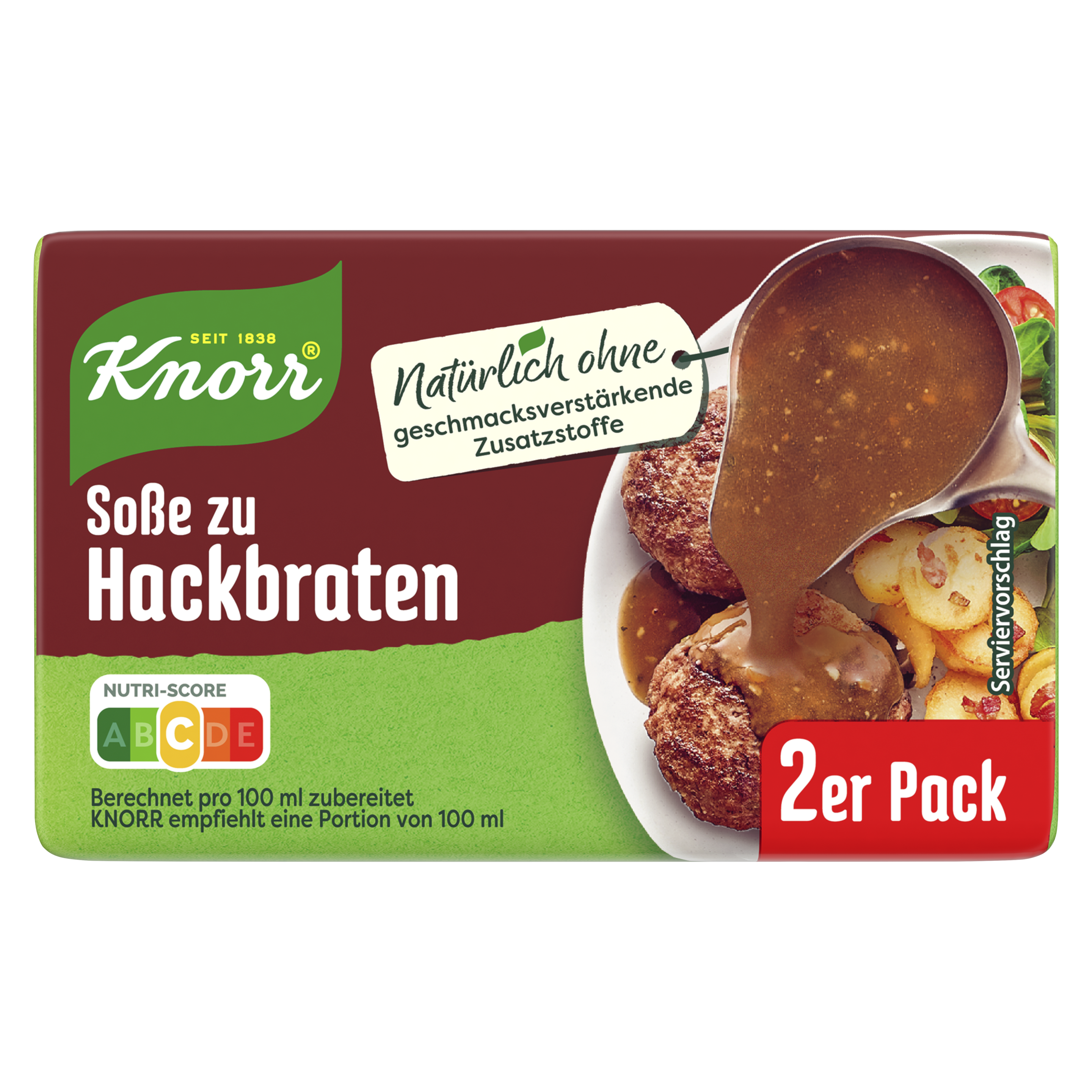 Knorr Soße zu Hackbraten ergibt 2 x 250 ml