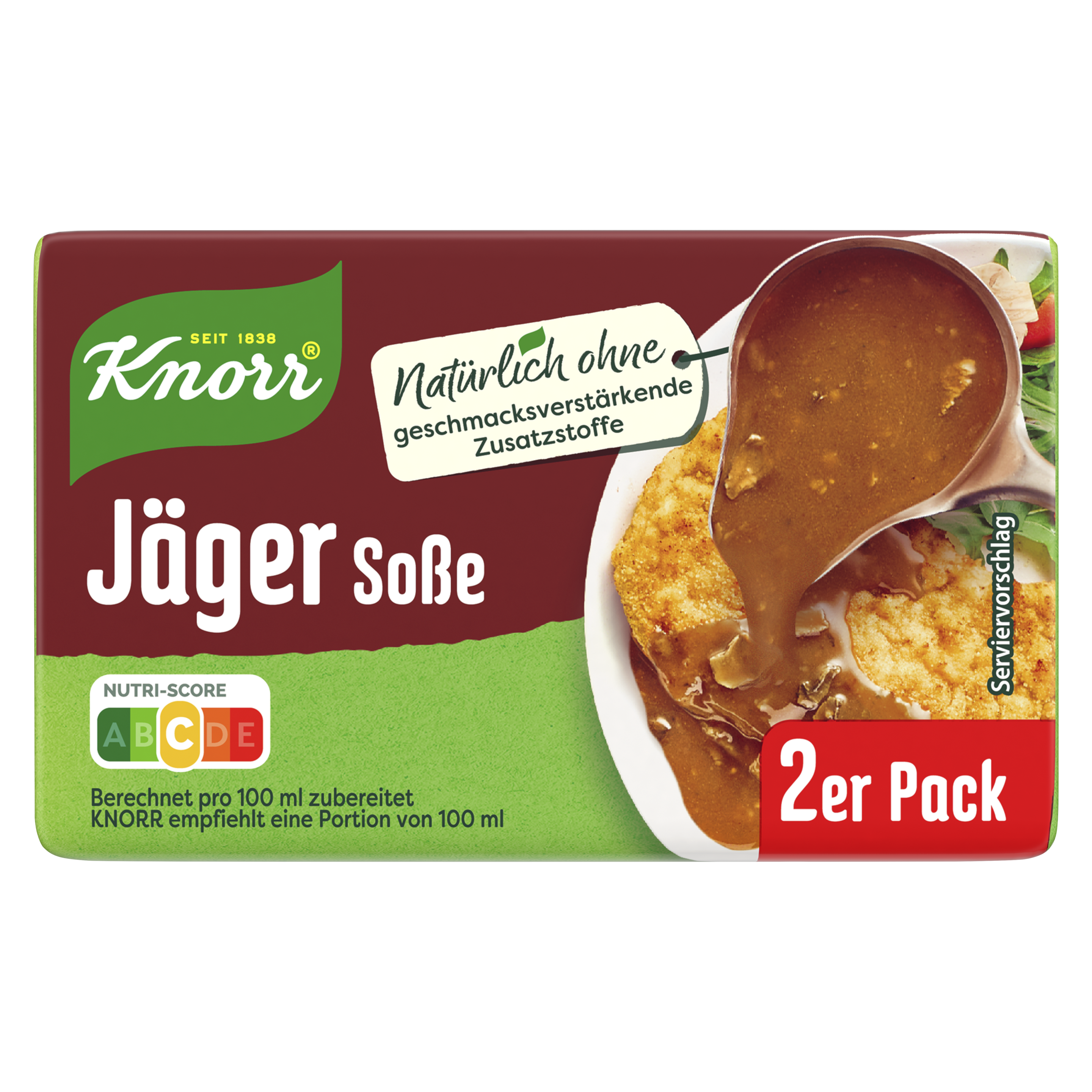 Knorr Jäger Soße ergibt  2 x 250 ml
