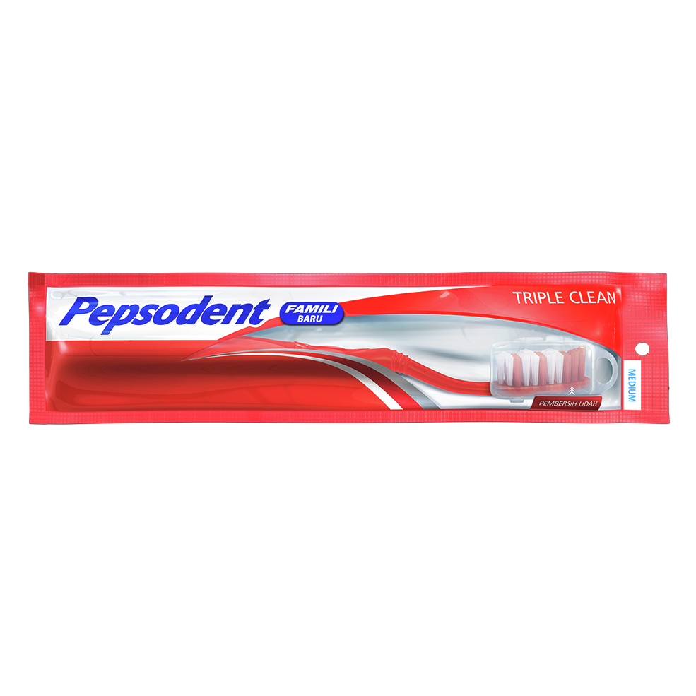 Sikat Gigi Pepsodent Triple Clean Medium