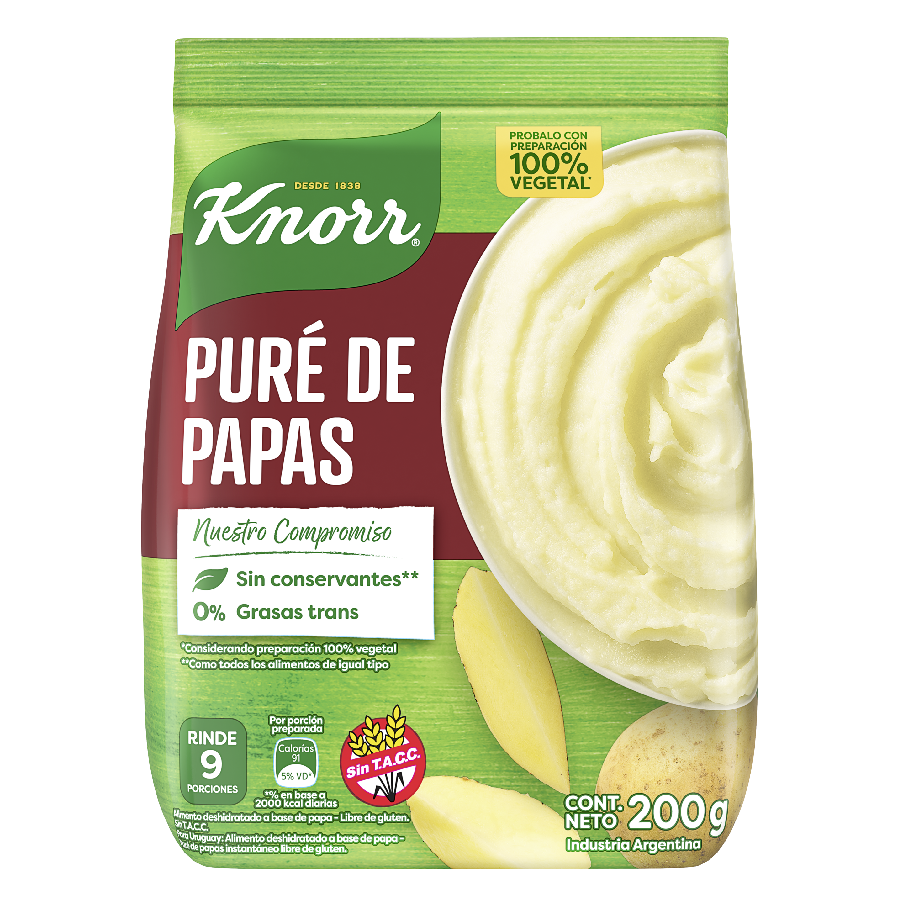 Imagen de envase Puré de Papas x200g Knorr