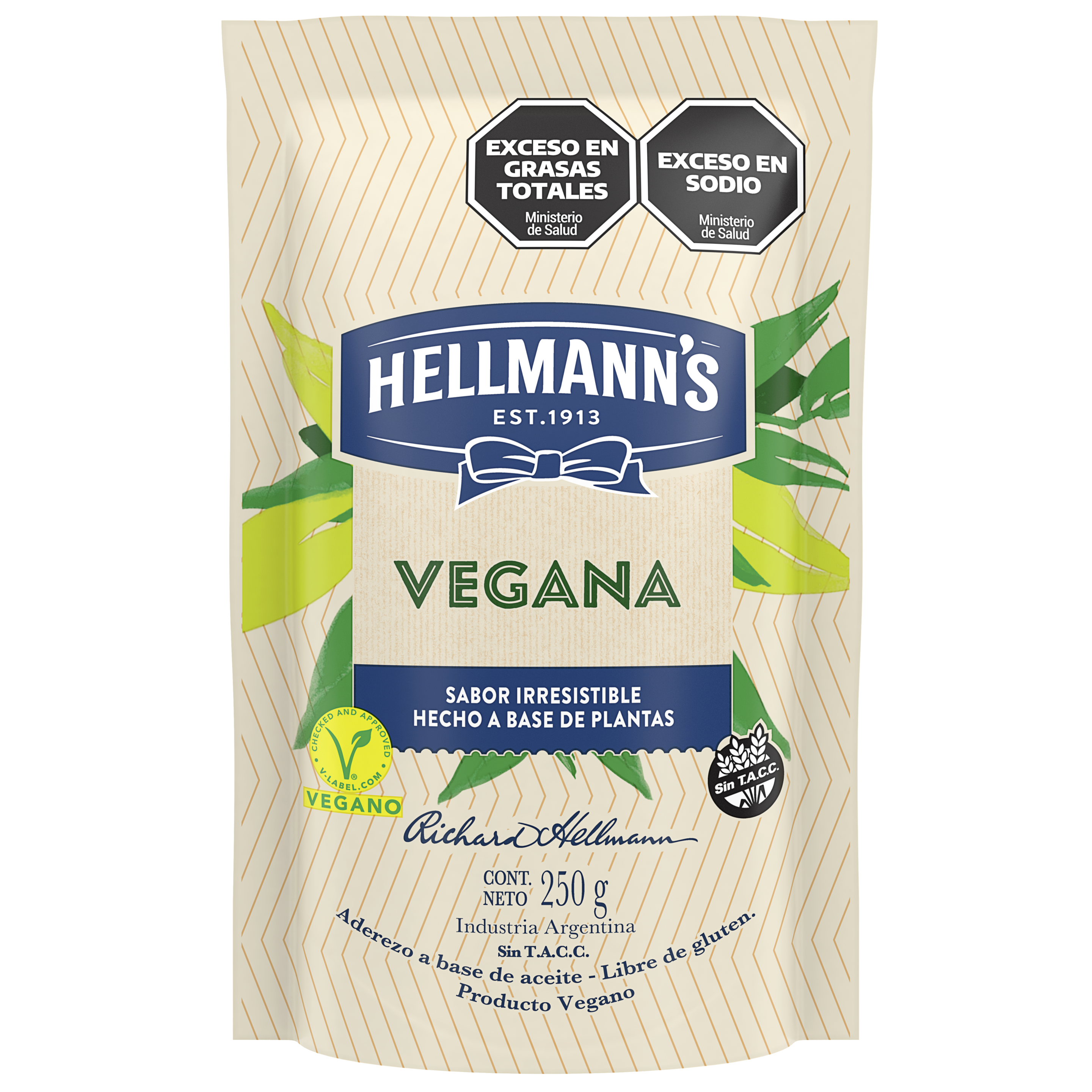 Imagen de envase doypack de Hellmann's Vegana 250 gramos