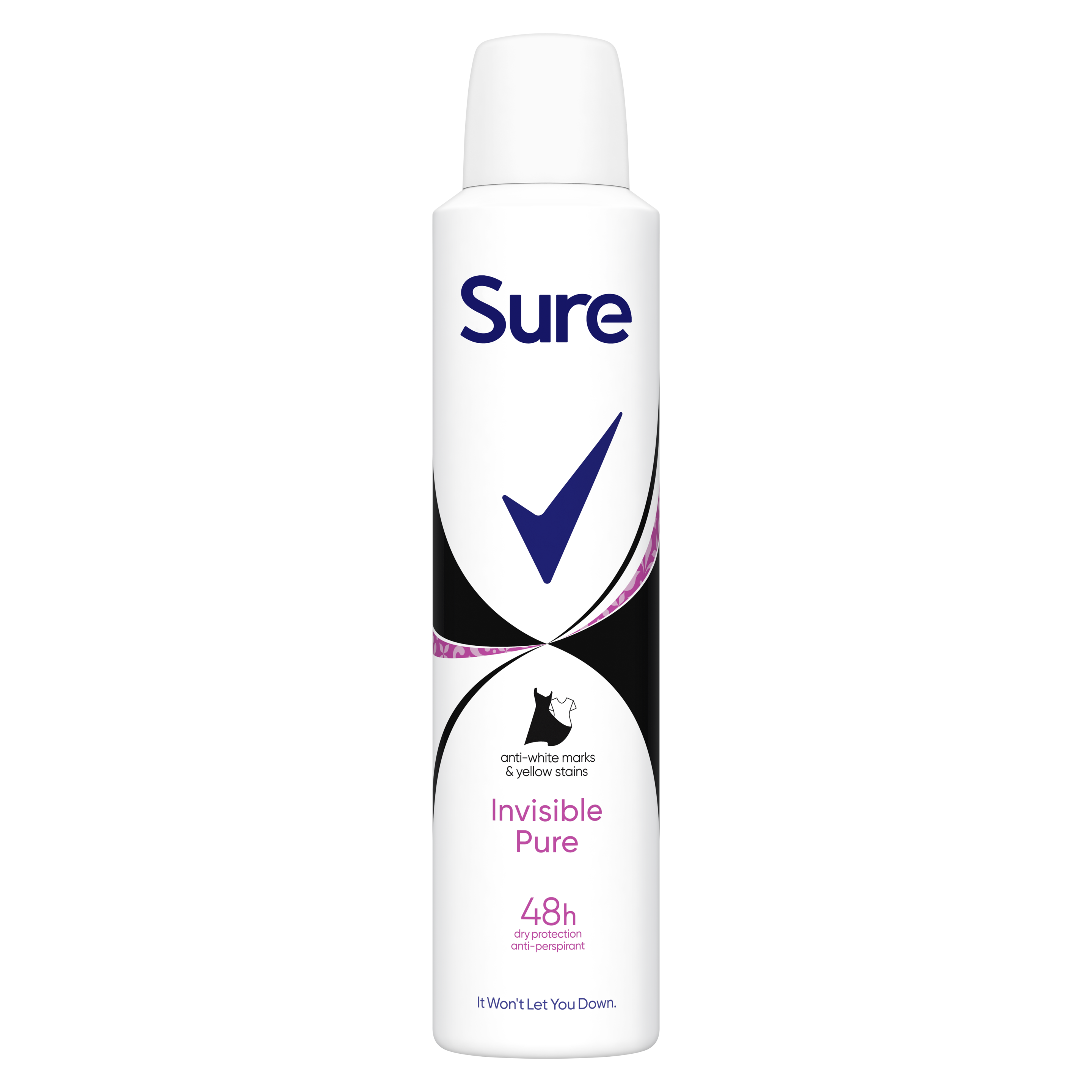 Invisible Pure Antiperspirant Deodorant Spray front of pack packshot
