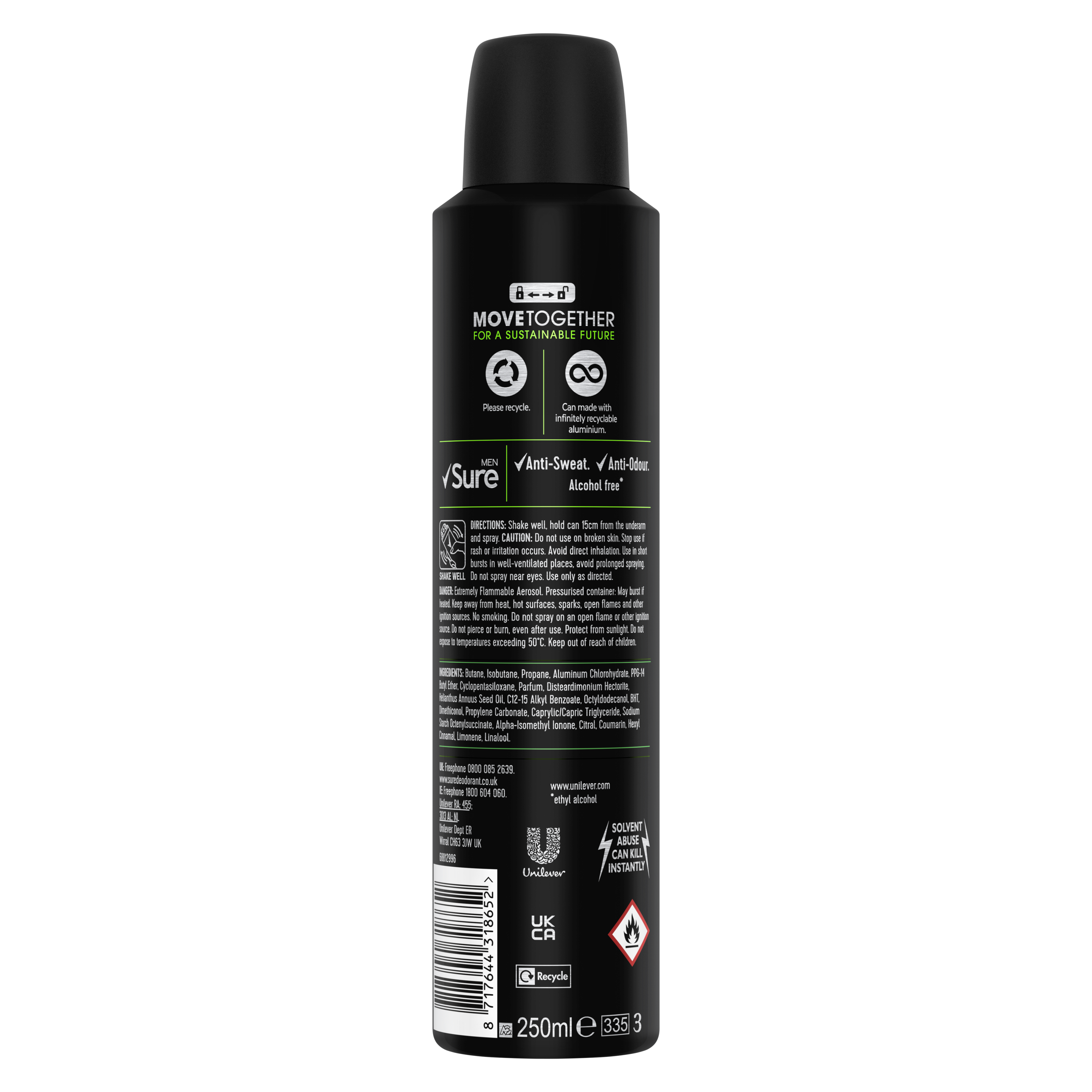 Sure Men 48hr Quantum Dry Antiperspirant Deodorant Spray 200ml