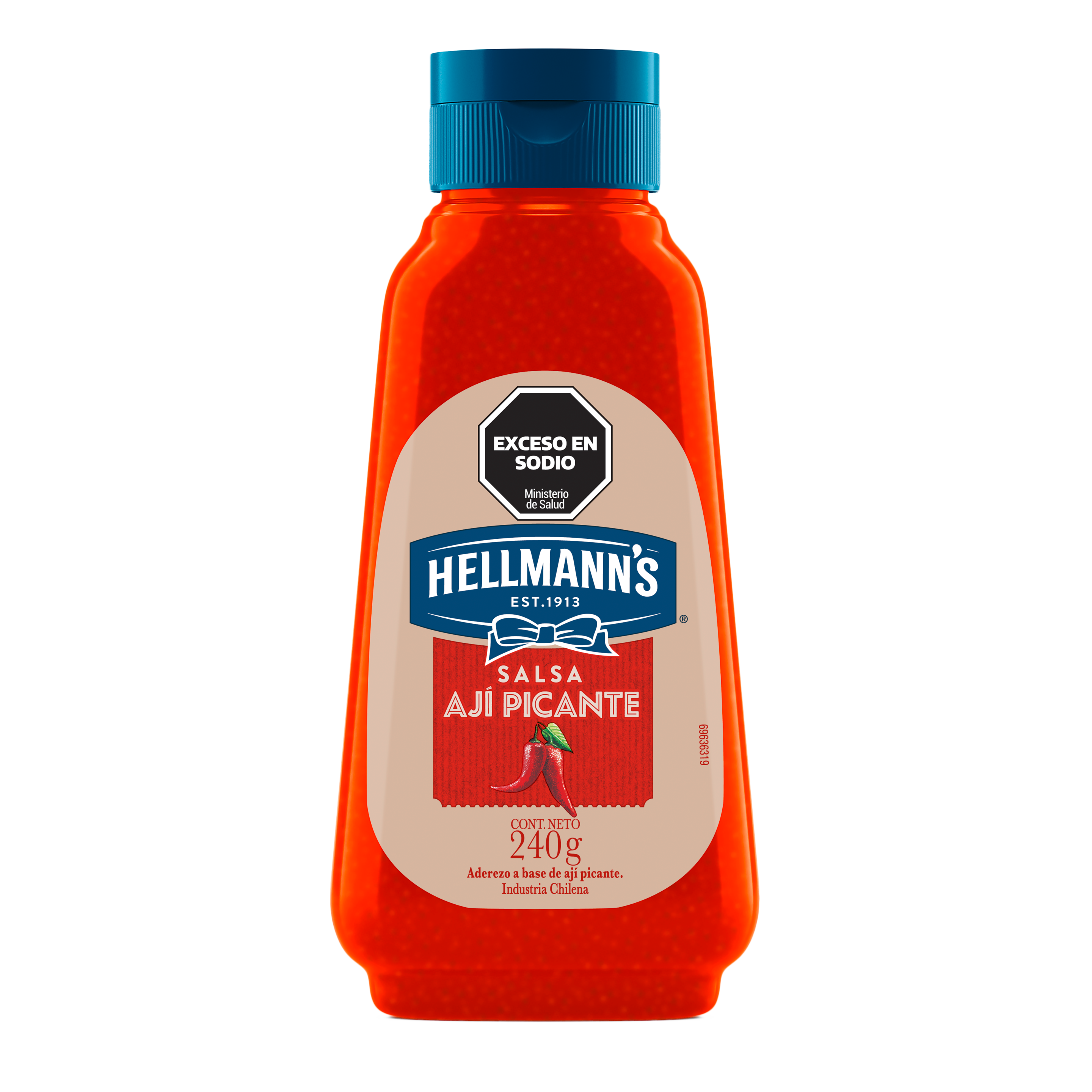 Imagen de envase de salsa picante de ají Hellmann's 240 gramos