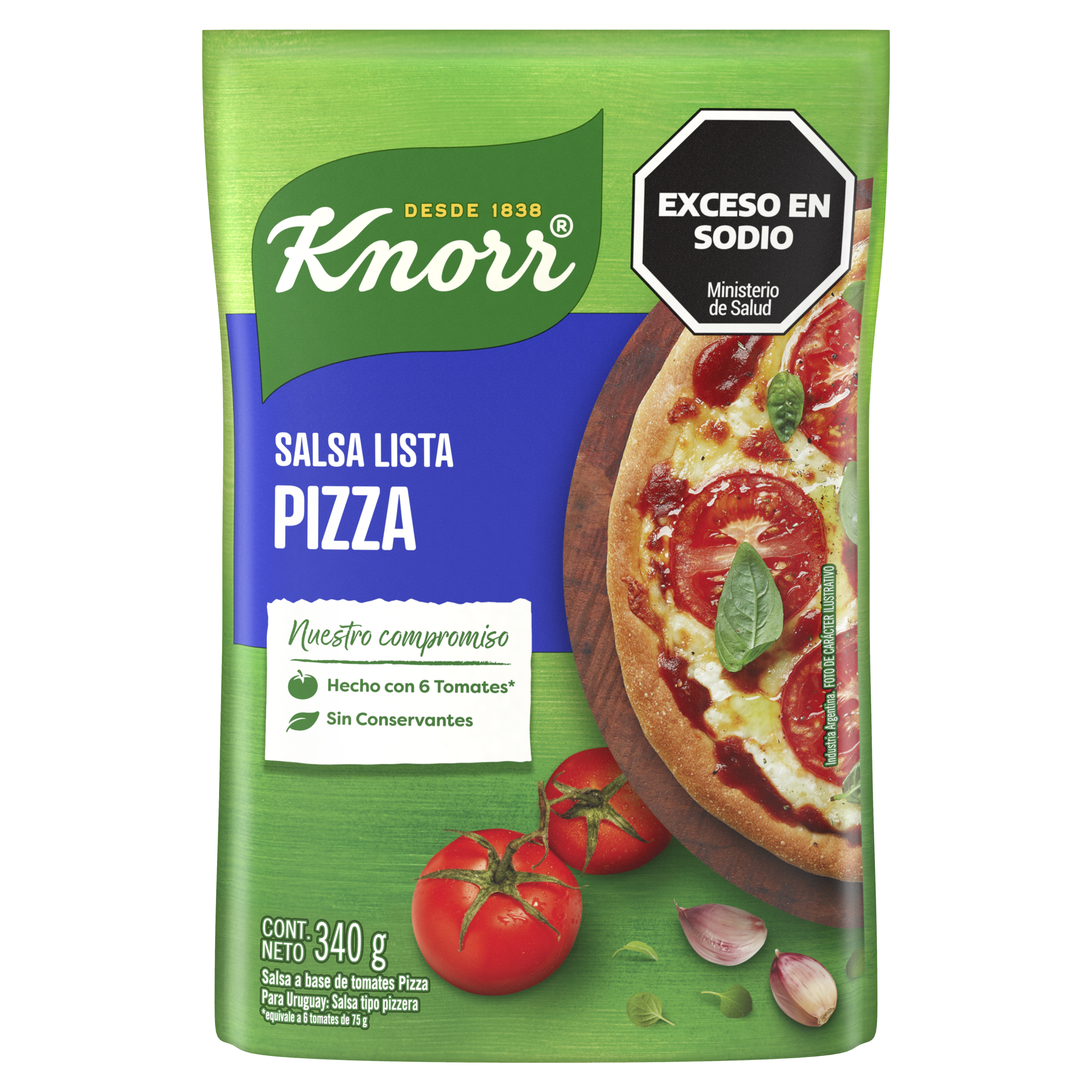 Imagen de envase Salsa Lista Pizza Knorr x340