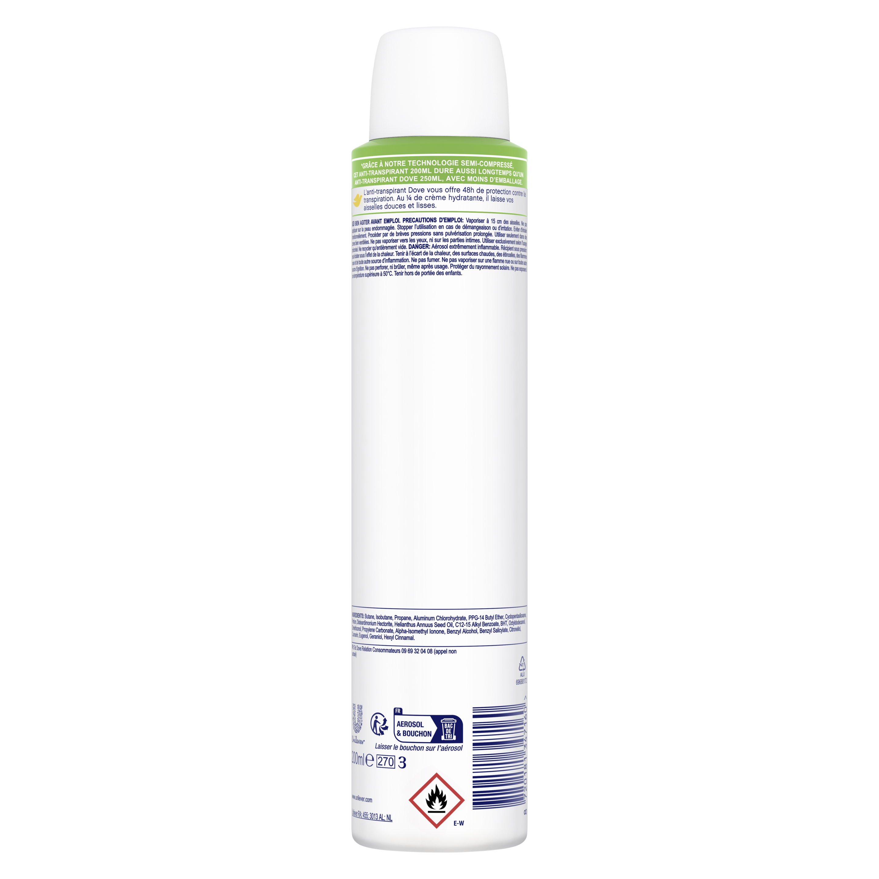 Déodorant Spray Semi-Compressé Anti-Transpirant Original 200ml