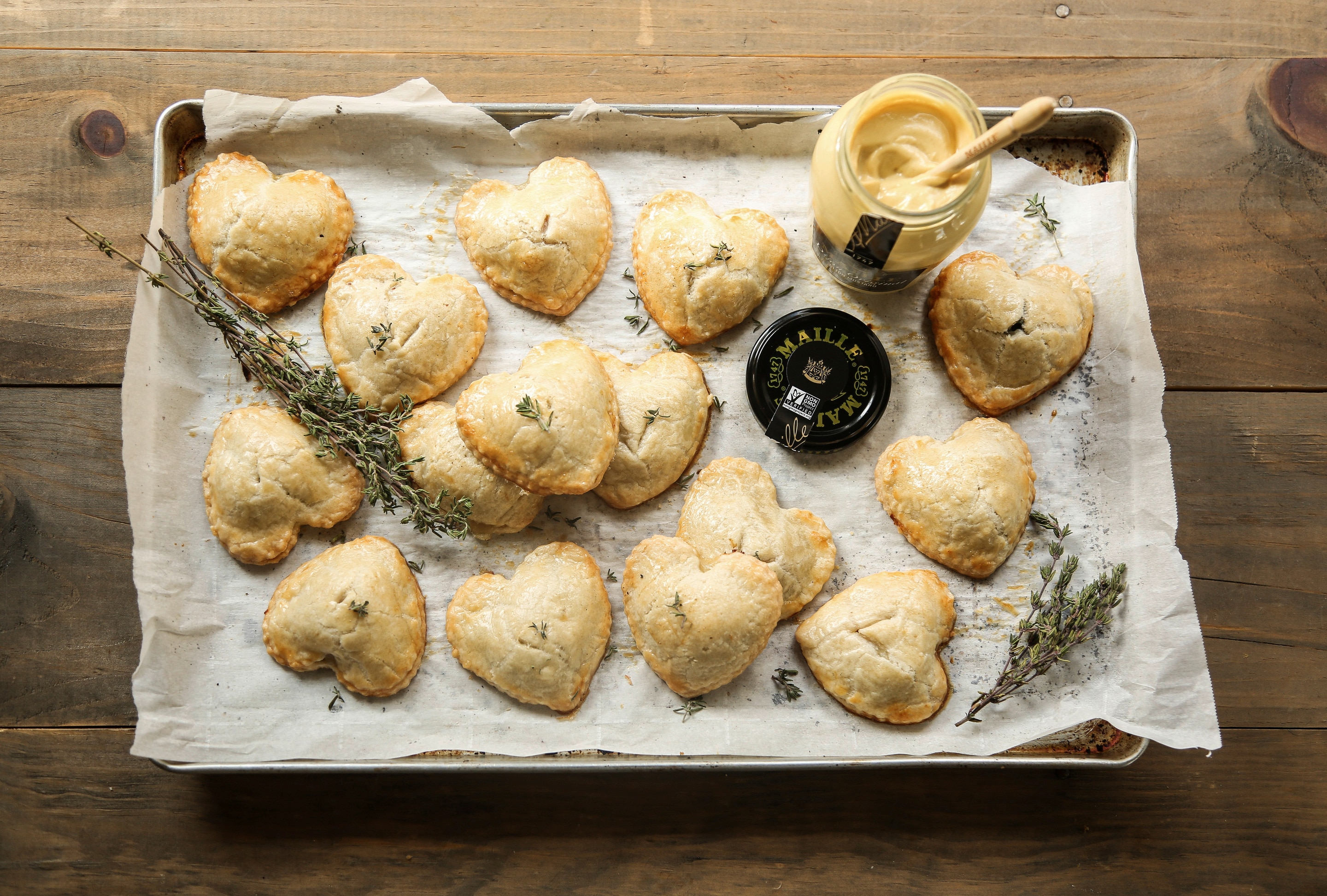 Maille Dijon Ham + Cheese Hand Pies