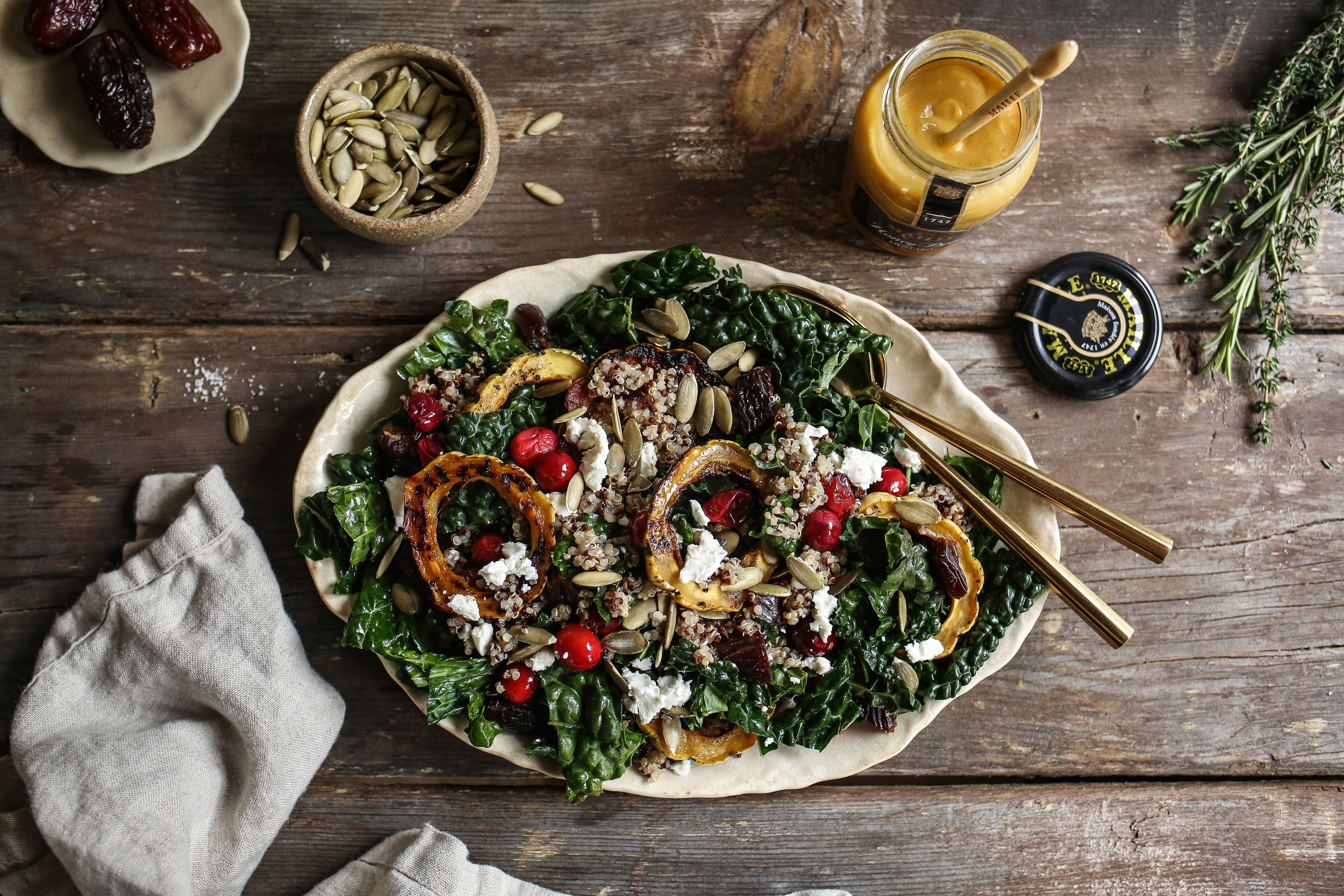 Maille Holiday Kale Salad with a Orange Vinaigrette 2 H 10 MINS  recipe