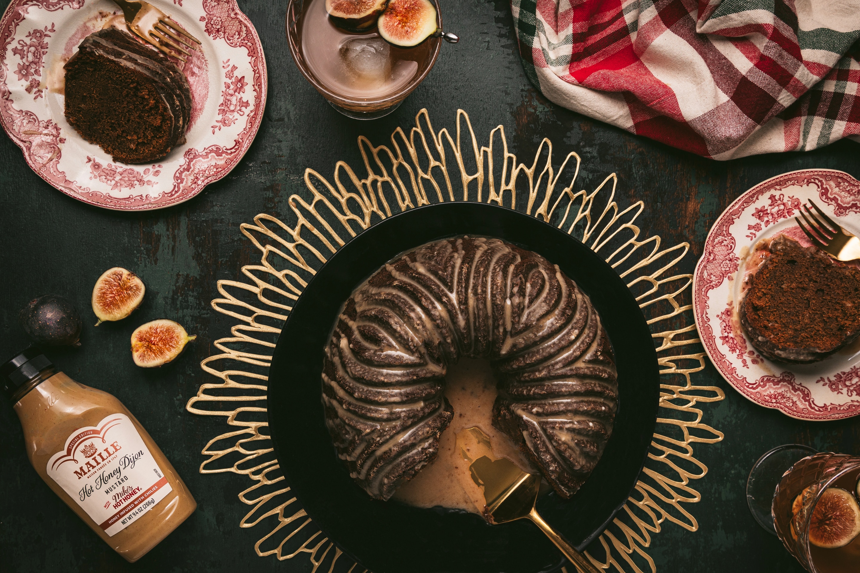 Hot Honey Dijon Gingerbread Bundt Cake with Maple Cinnamon Glaze 1 H 20 MINS  recipe
