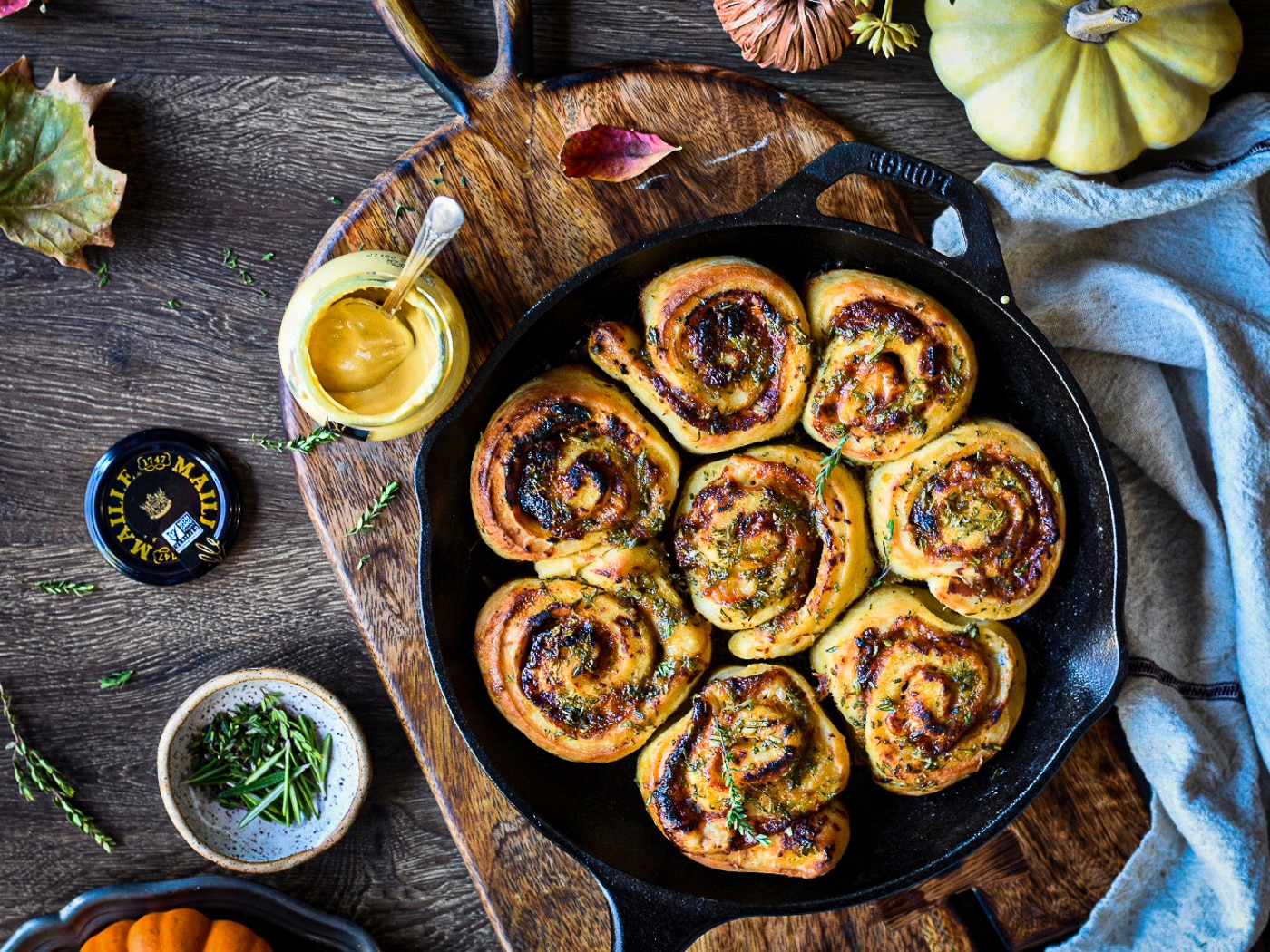 Maille Dijon Savory Holiday Rolls
