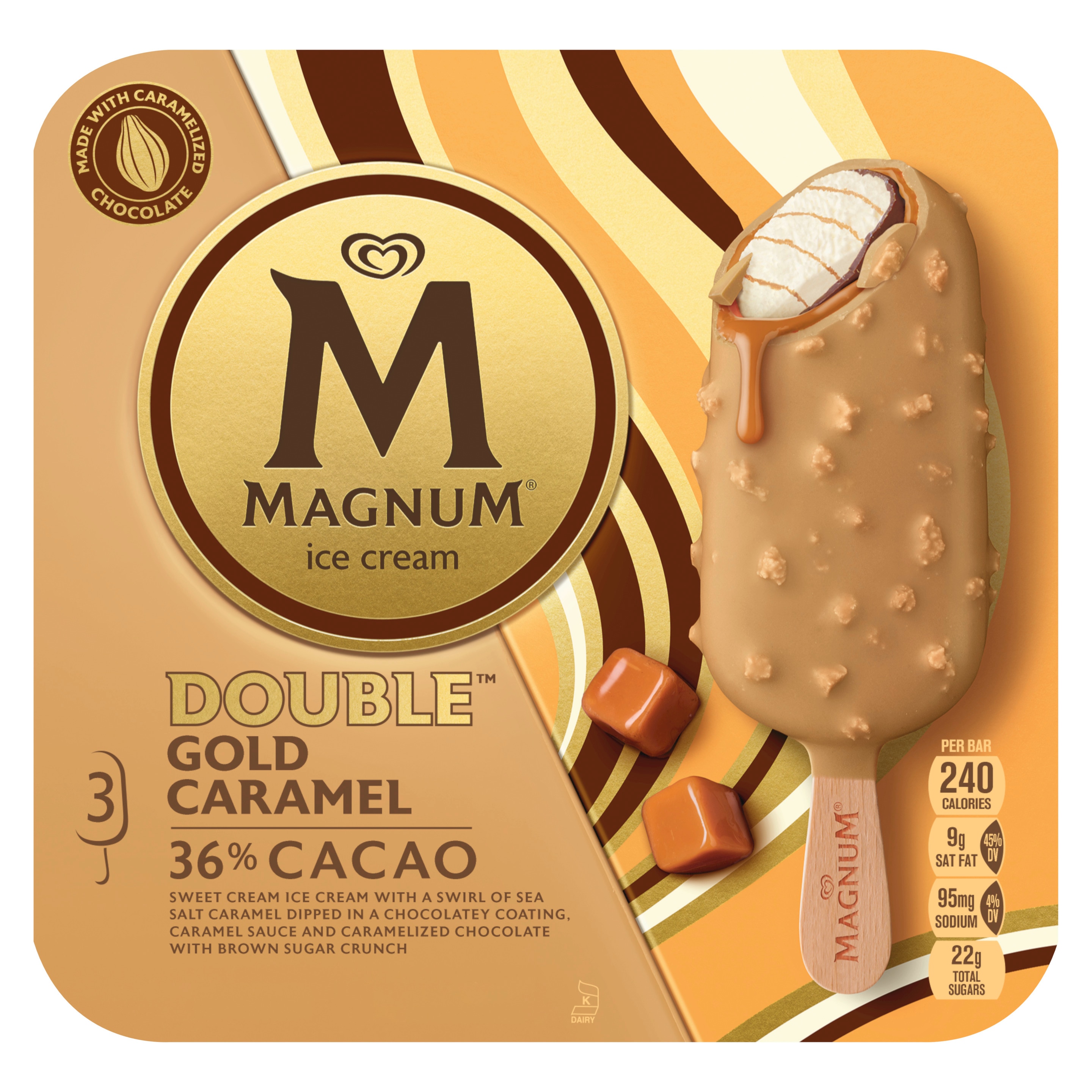 Double Gold Caramel Ice Cream Bar