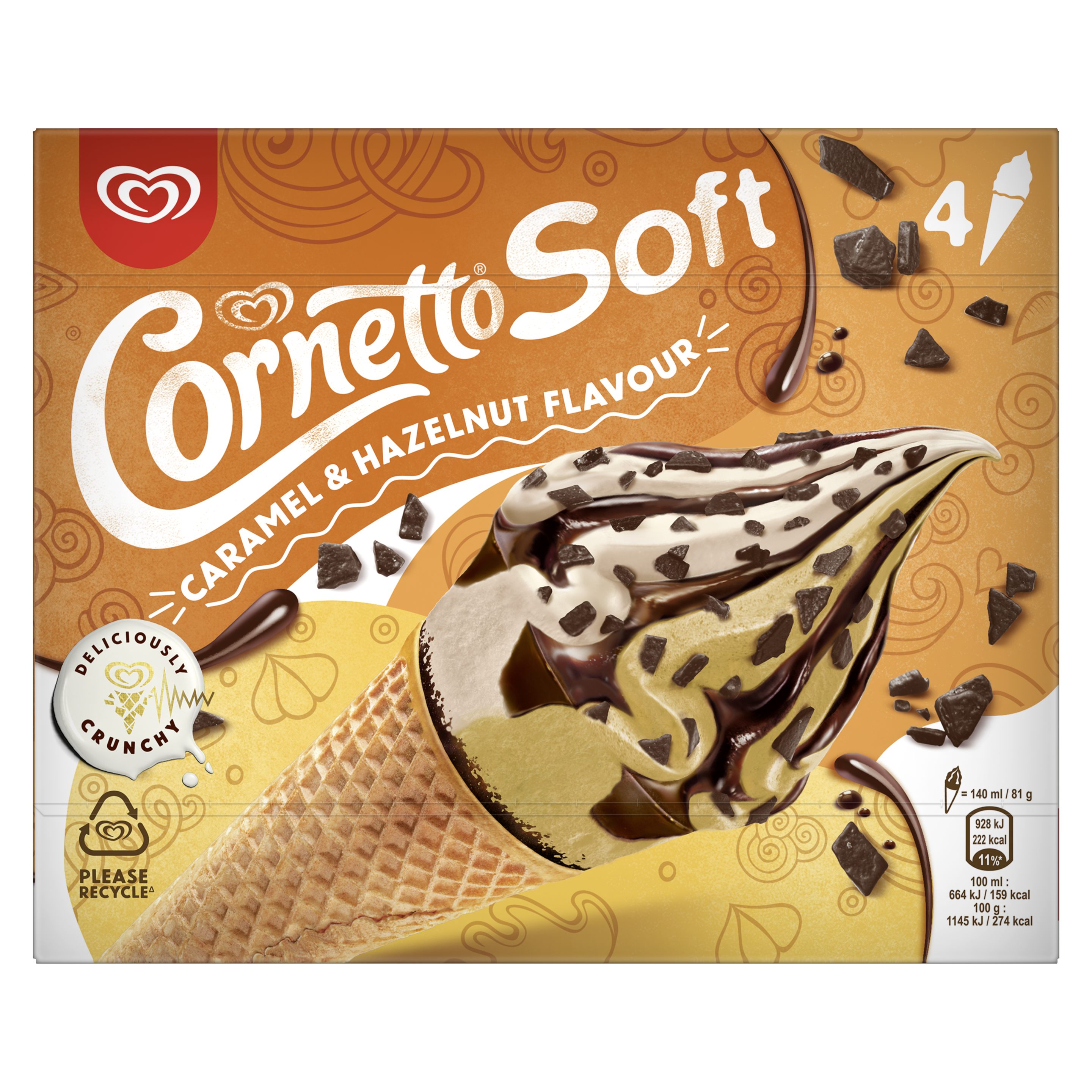 Cornetto Soft Caramel & Hazelnut 4MP