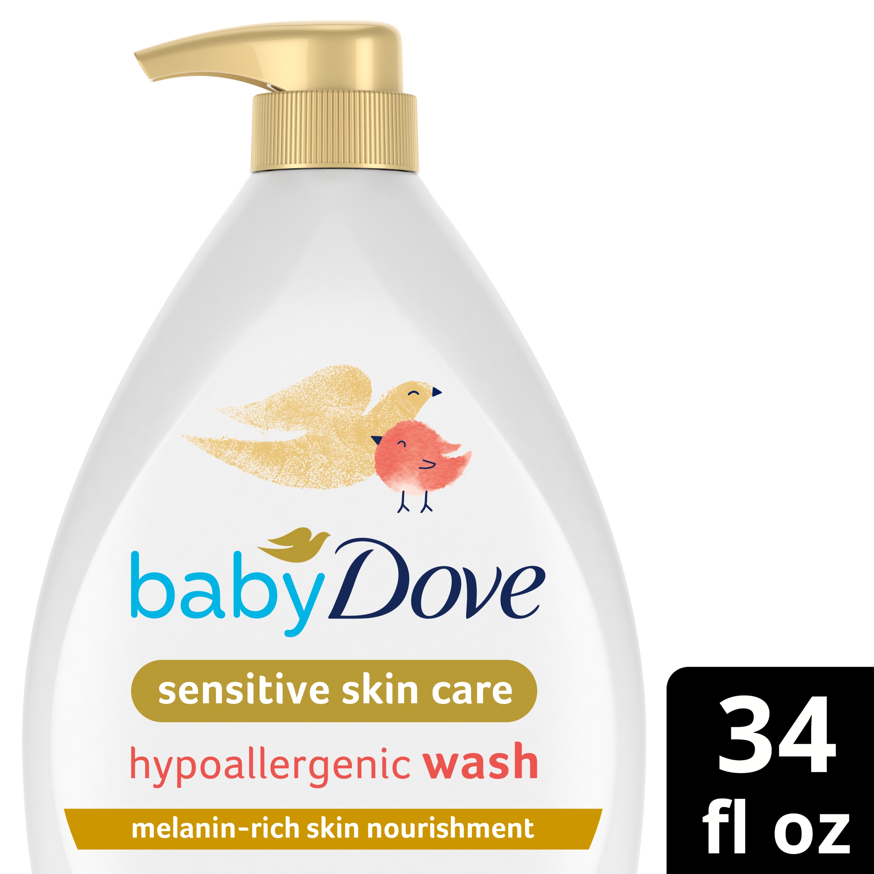 Front of Baby Dove Melanin Rich Skin Foaming Wash 34 fl. oz.