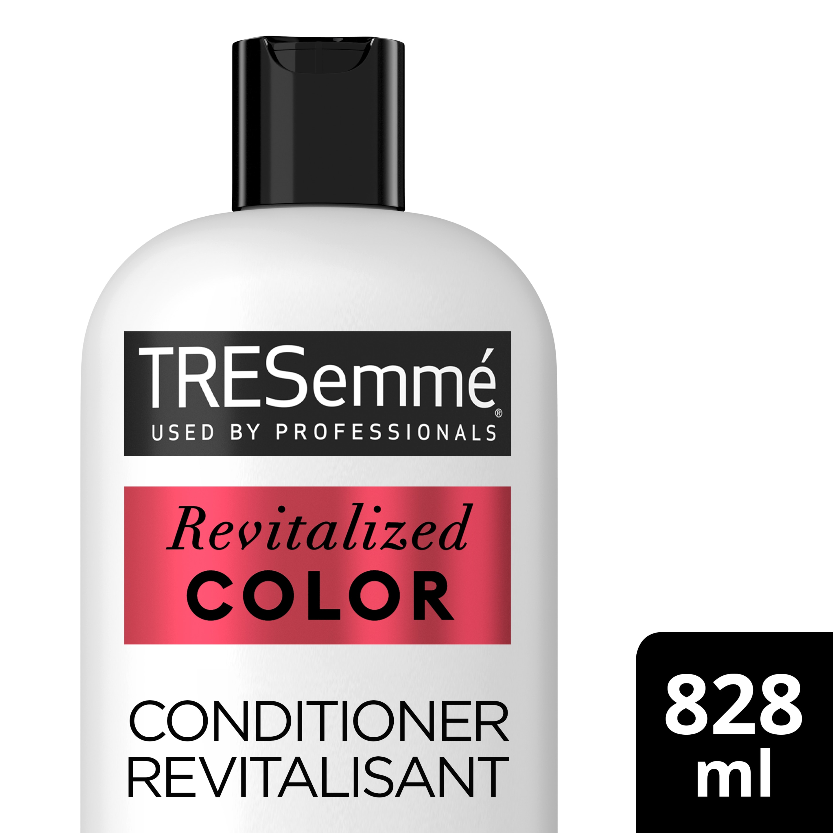 Image de l'avant de la bouteille de TRESemmé® Revitalize Colour Conditioner de 828 ml