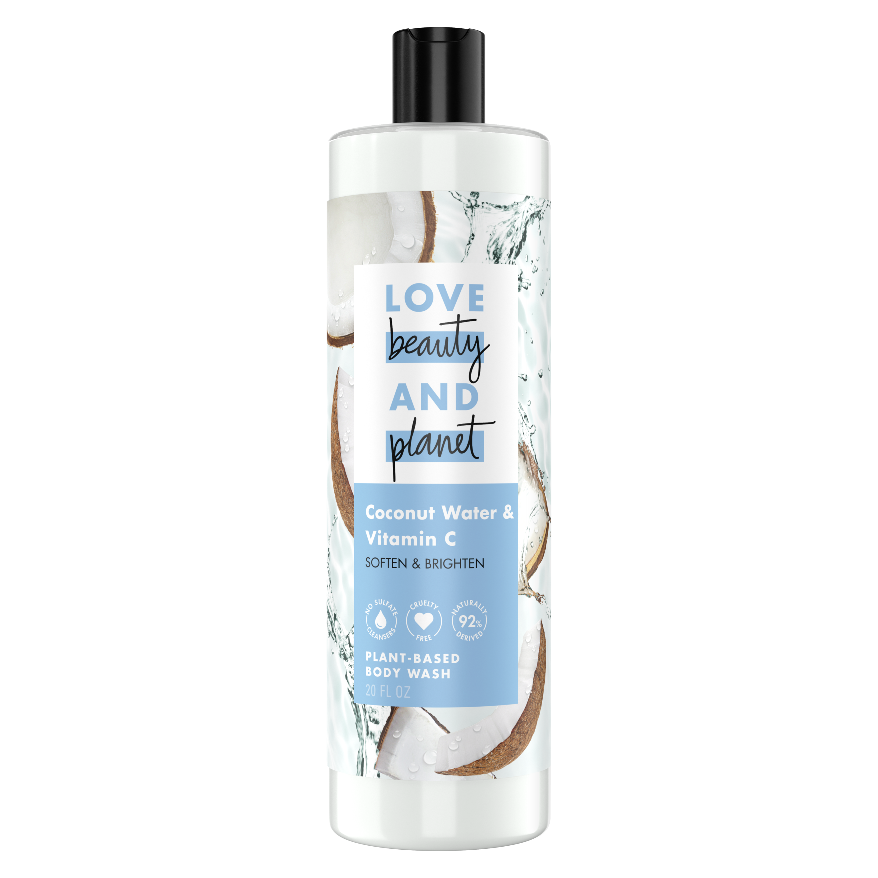 Front of body wash Love Beauty Planet Coconut Water & Vitamin C Body Wash