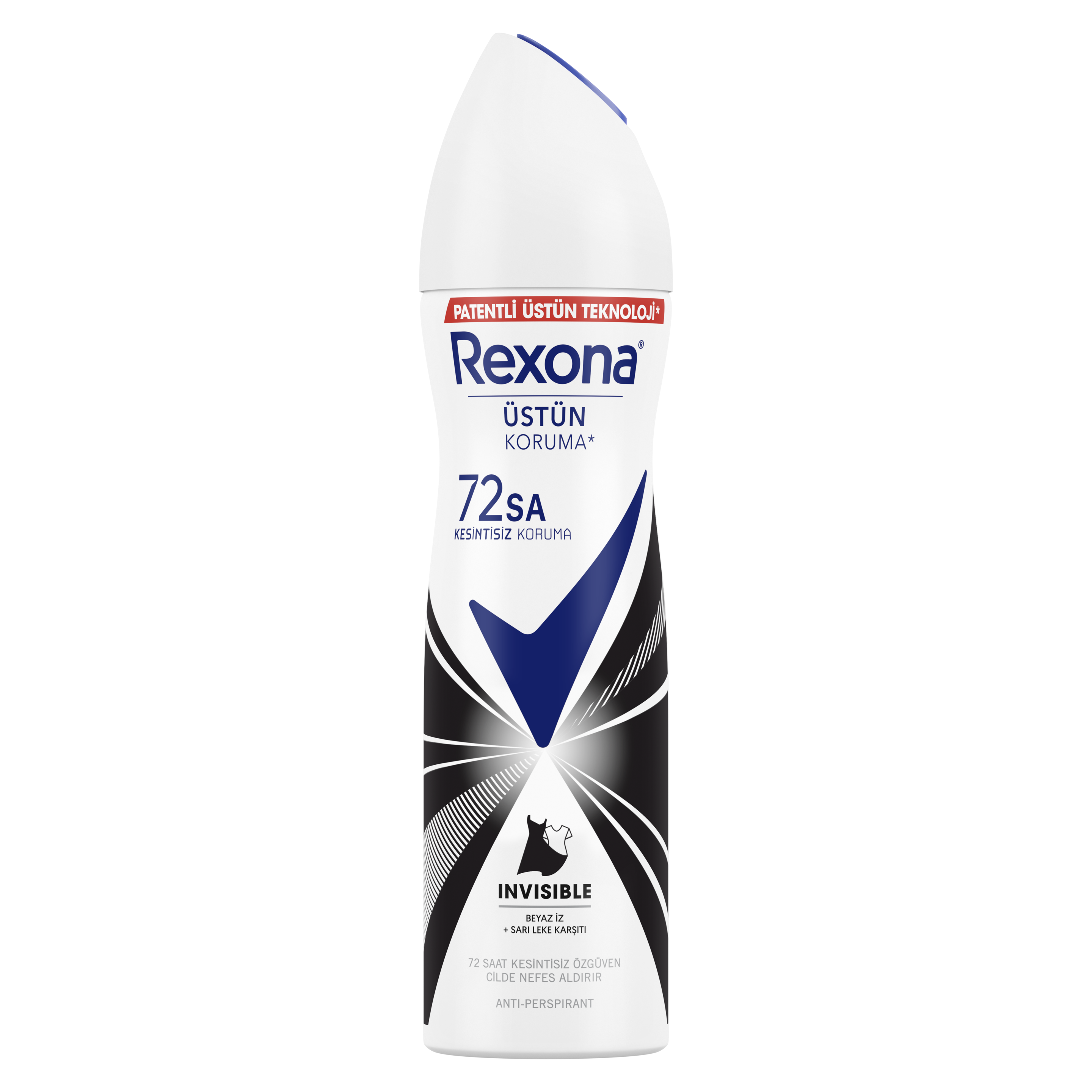 Rexona Invisible Black+White Antiperspirant Kadın Sprey Deodorant 150 ml