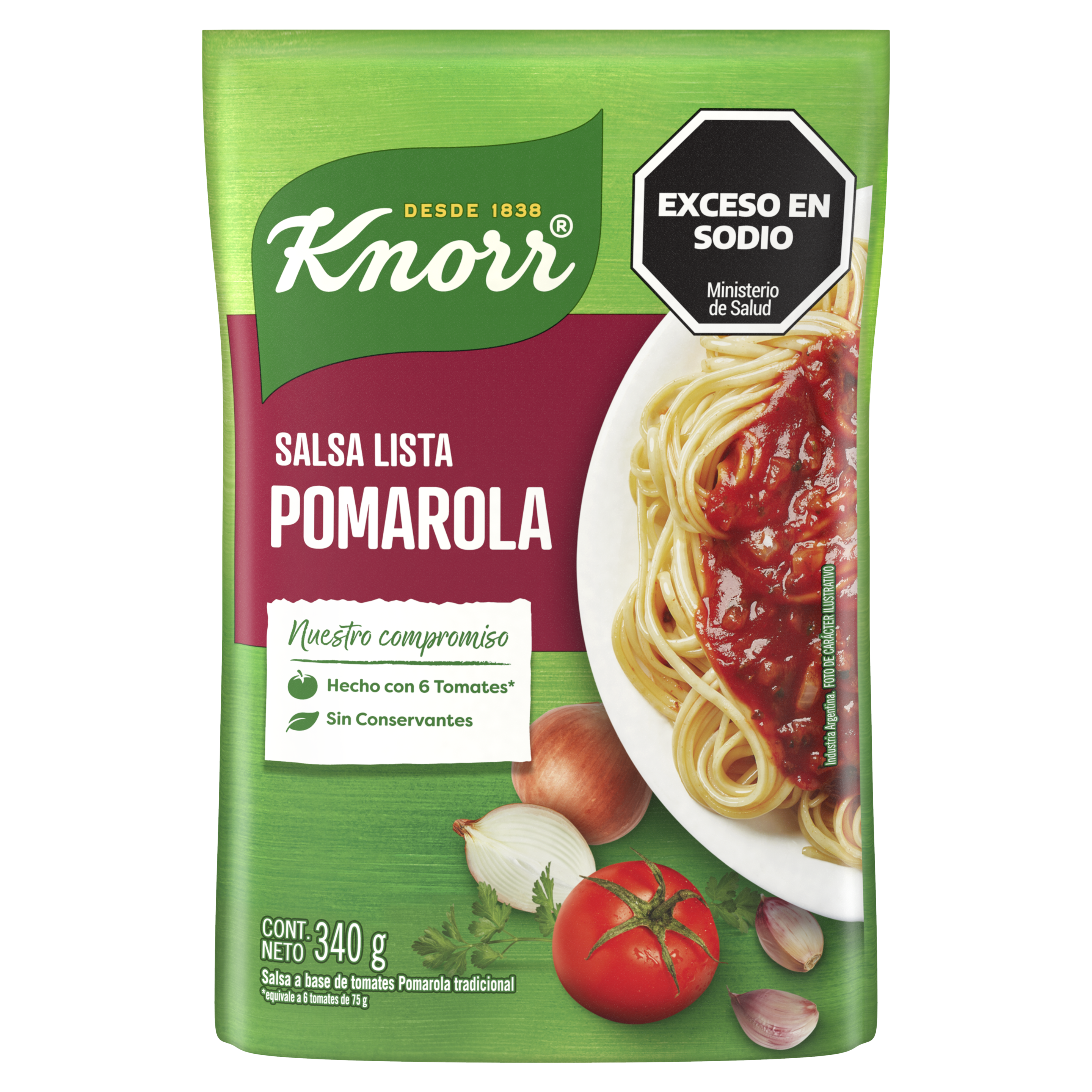 Imagen de envase Salsa Lista Pomarola Knorr