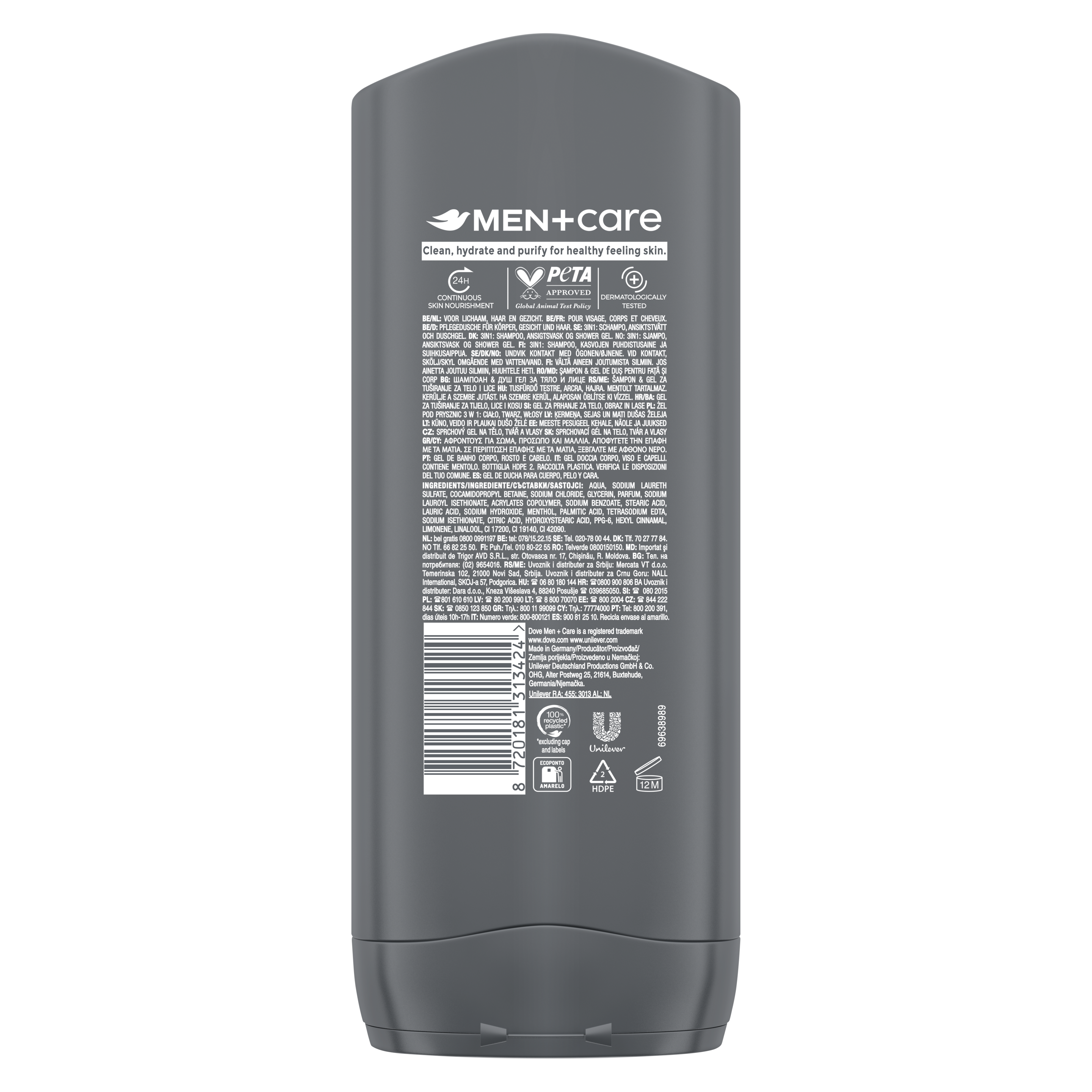 Men+Care Żel pod prysznic Extra Fresh