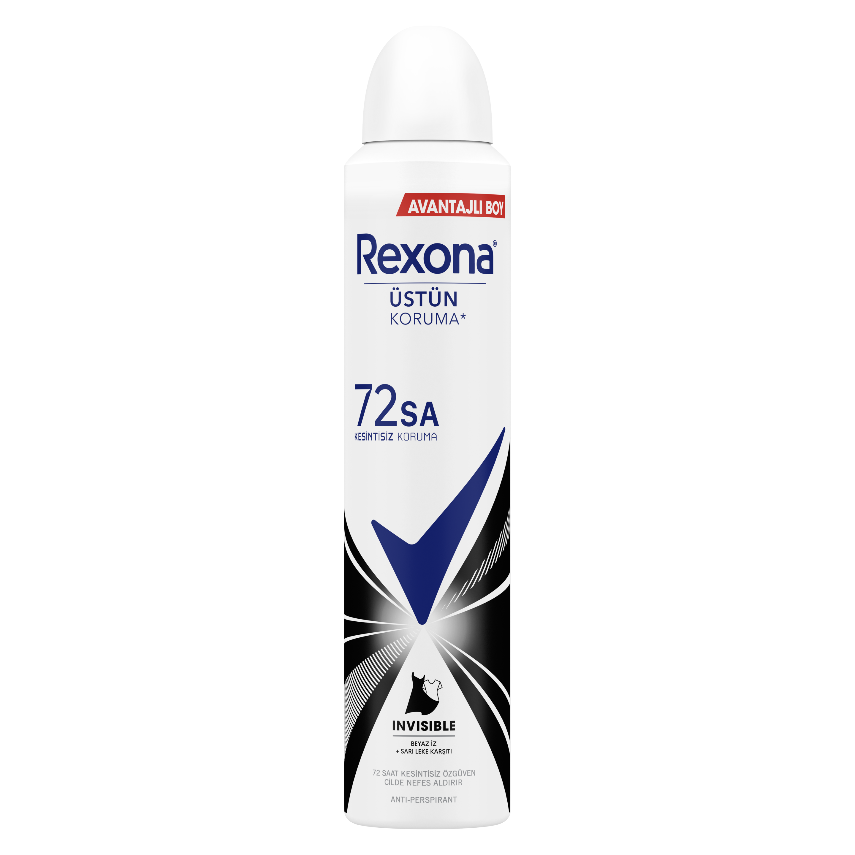 Rexona Invisible Black+White Antiperspirant Kadın Sprey Deodorant 200 ml