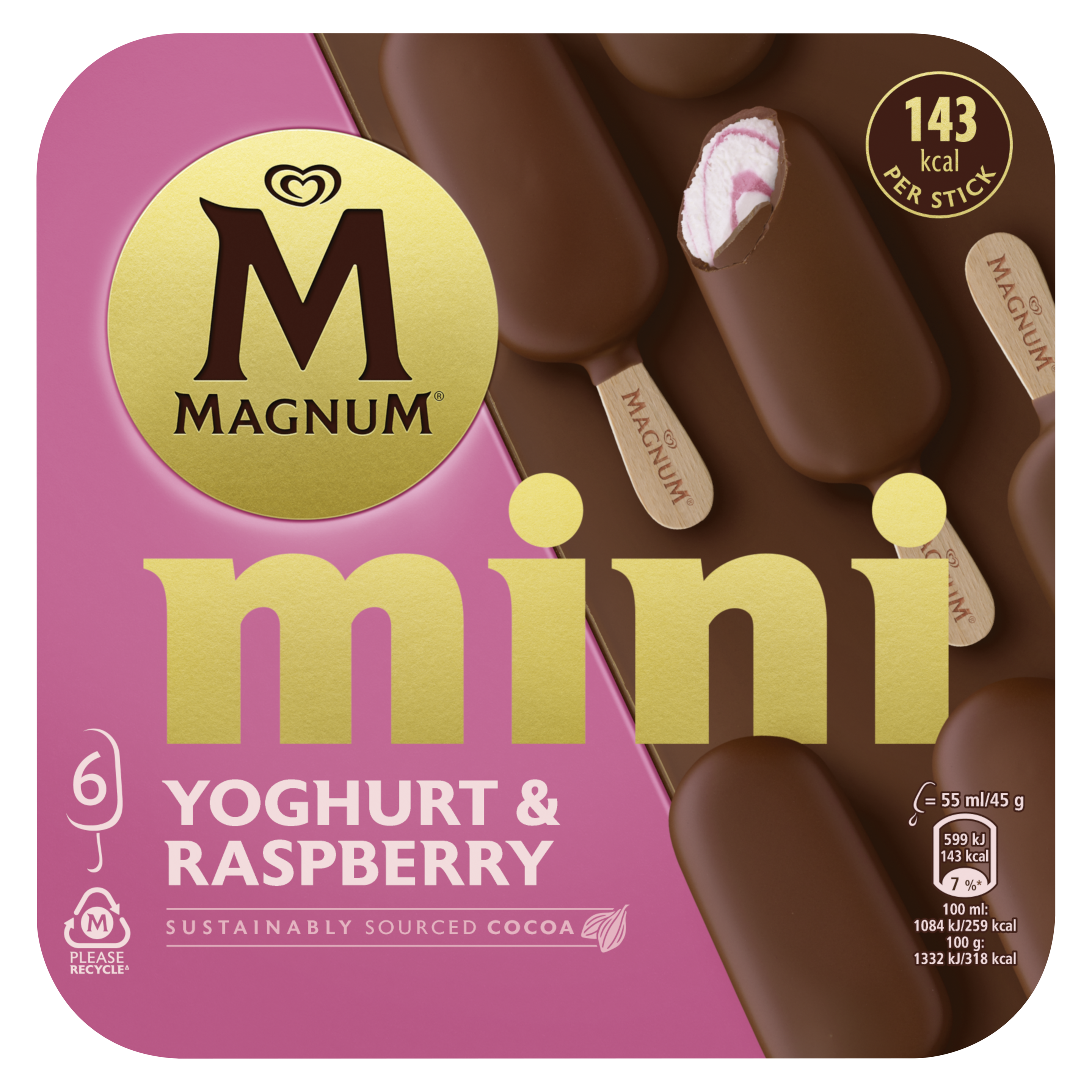 Multipack Magnum Mini Yoghurt & Rasberry