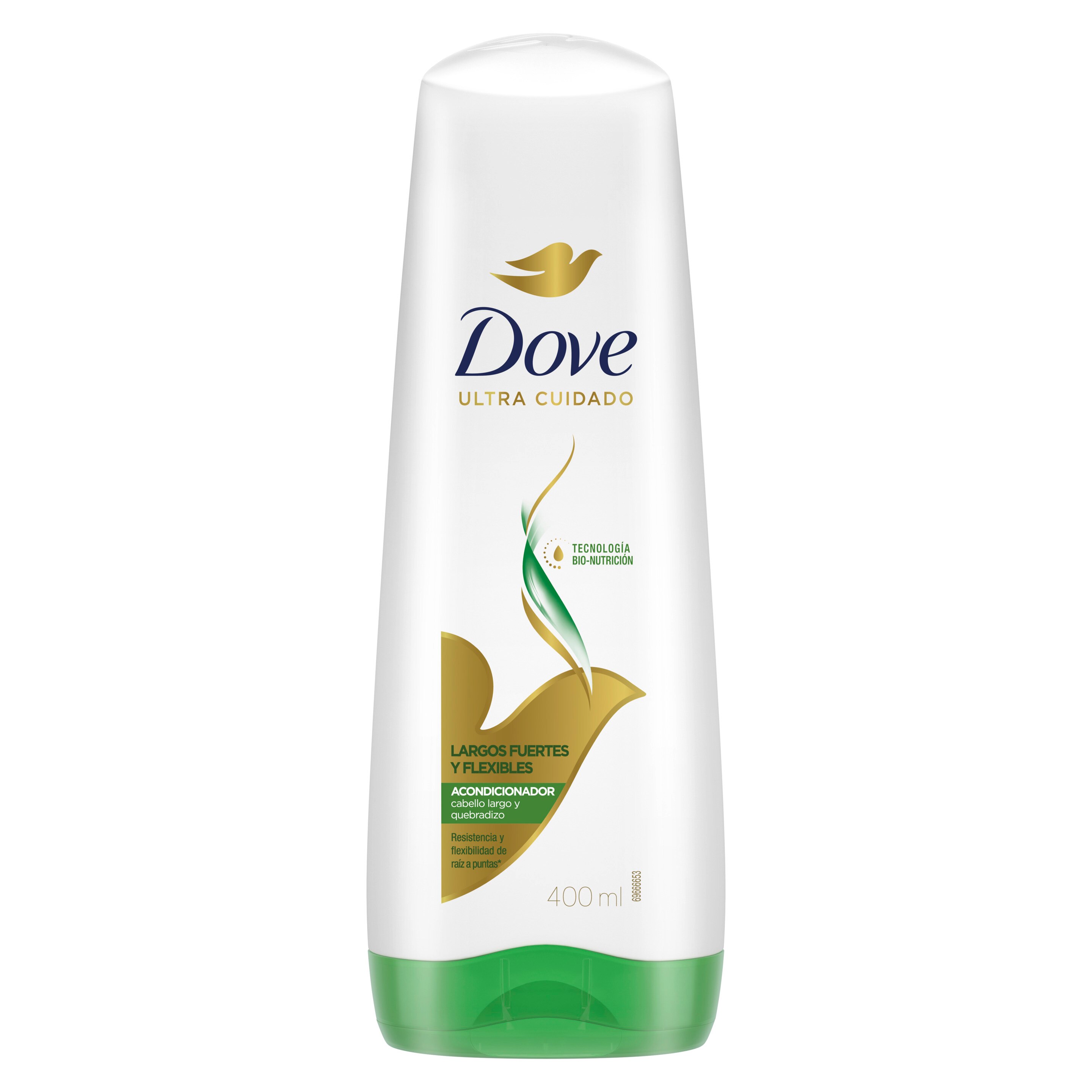 Envase Dove Acondicionador Largos fuertes y flexibles - Para pelo largo