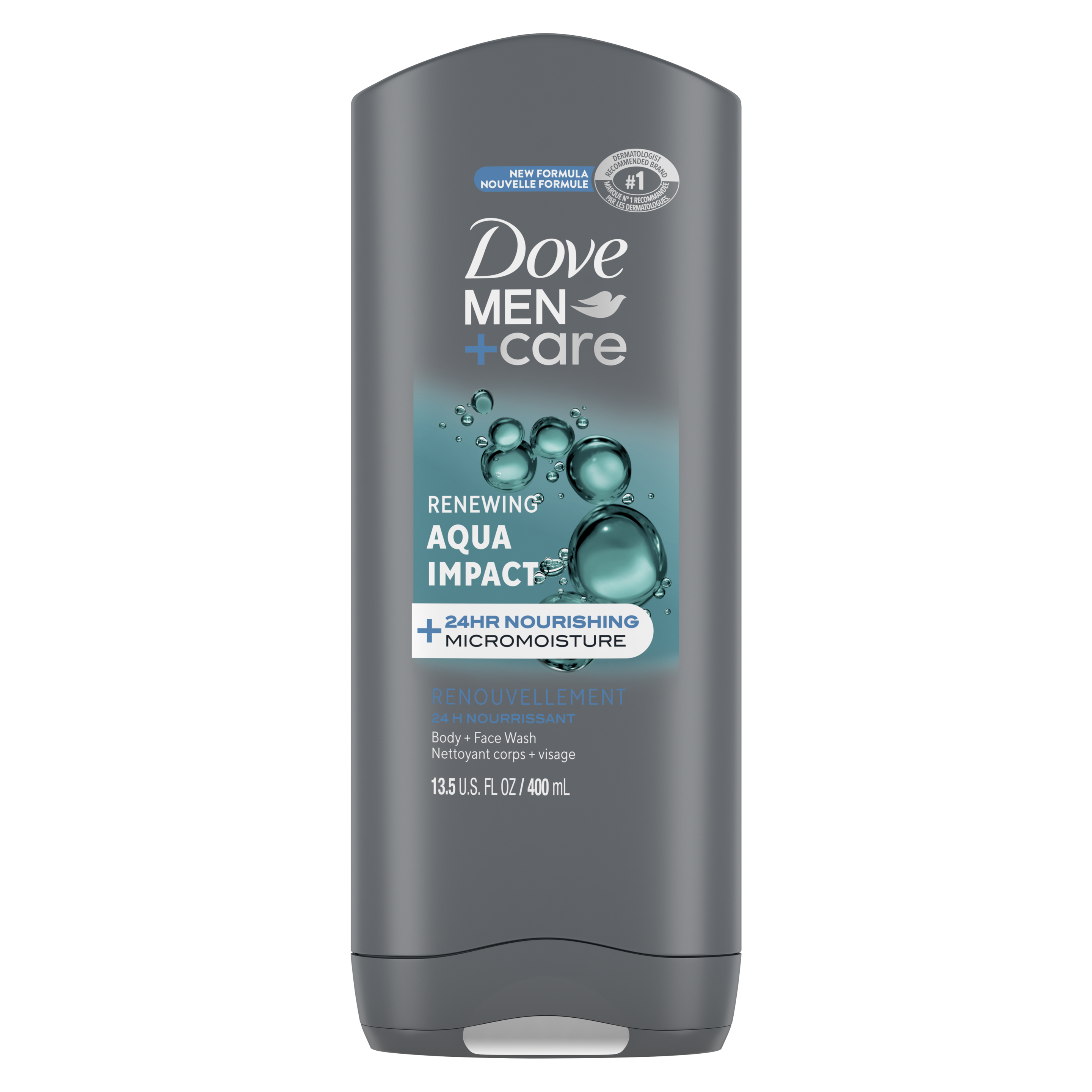 Men+Care Aqua Impact Micro Moisture Body & Face Wash 400ml