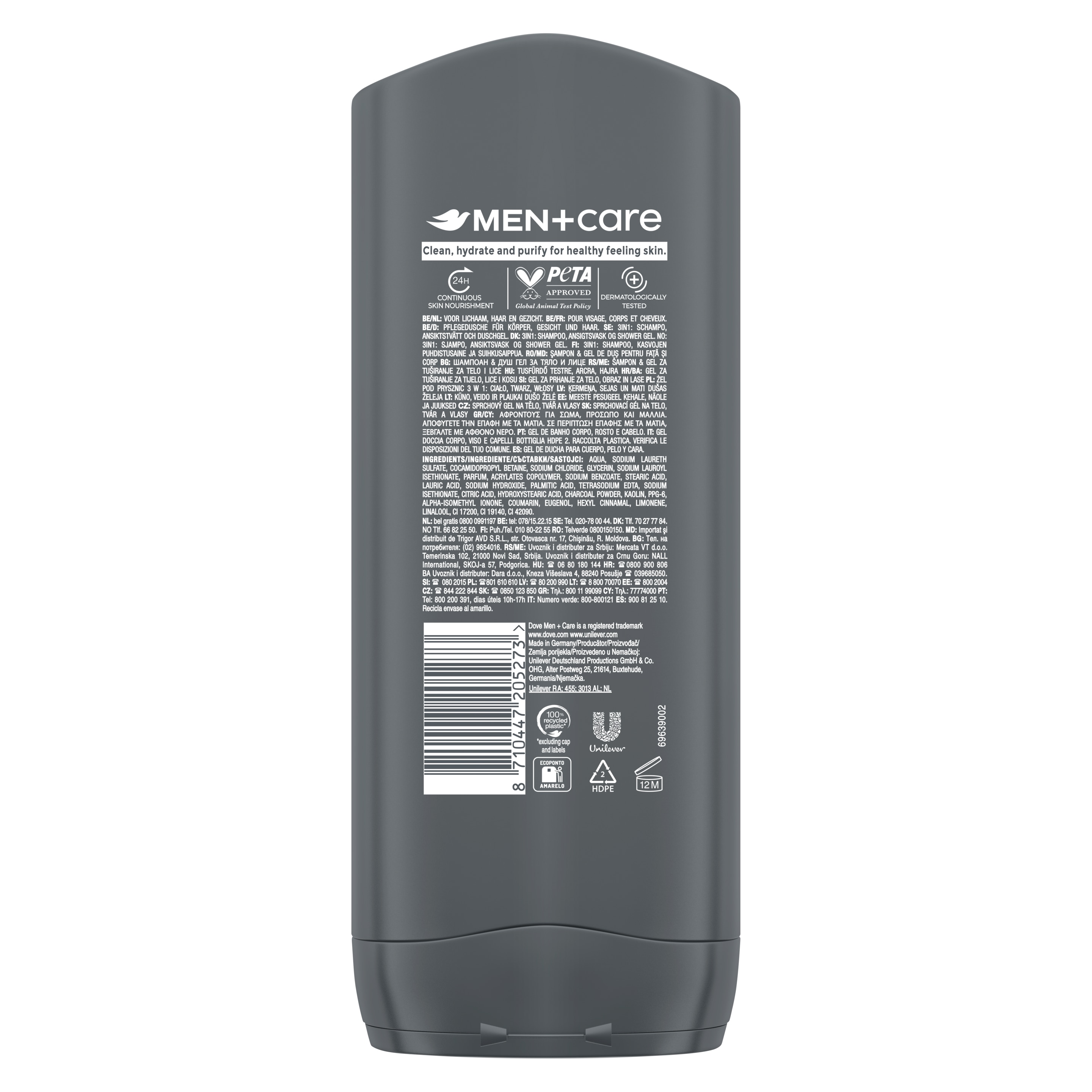 Men+Care Żel pod prysznic Charcoal&Clay