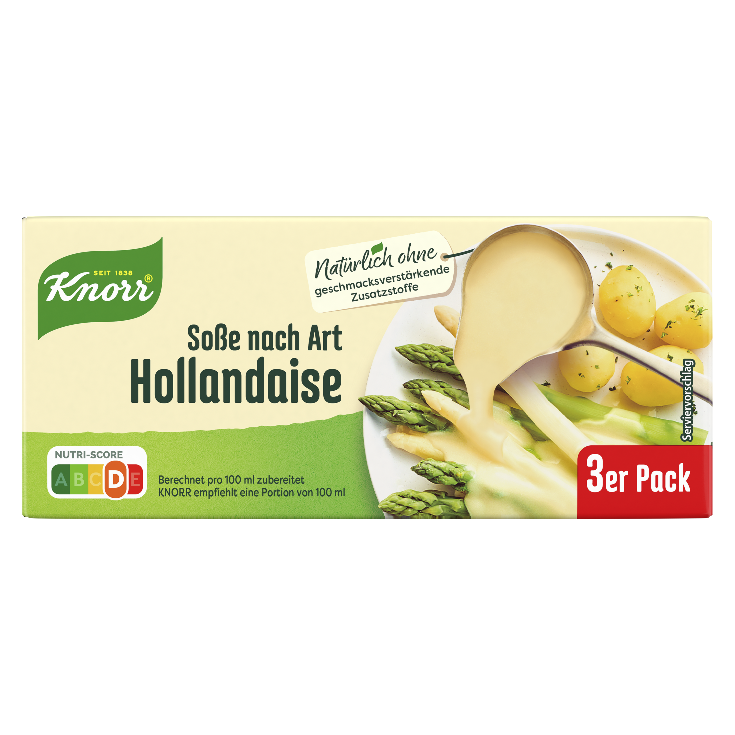 Knorr nach Art Hollandaise Soße ergibt 3 x 250 ml