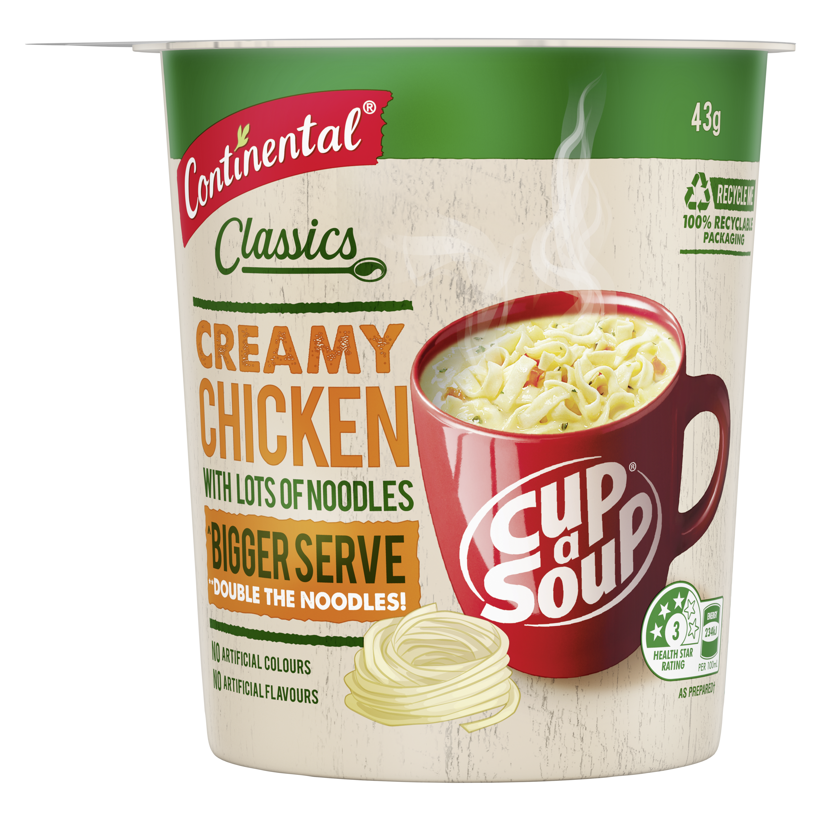 Creamy Chicken Noodles Cup A Soup Pot