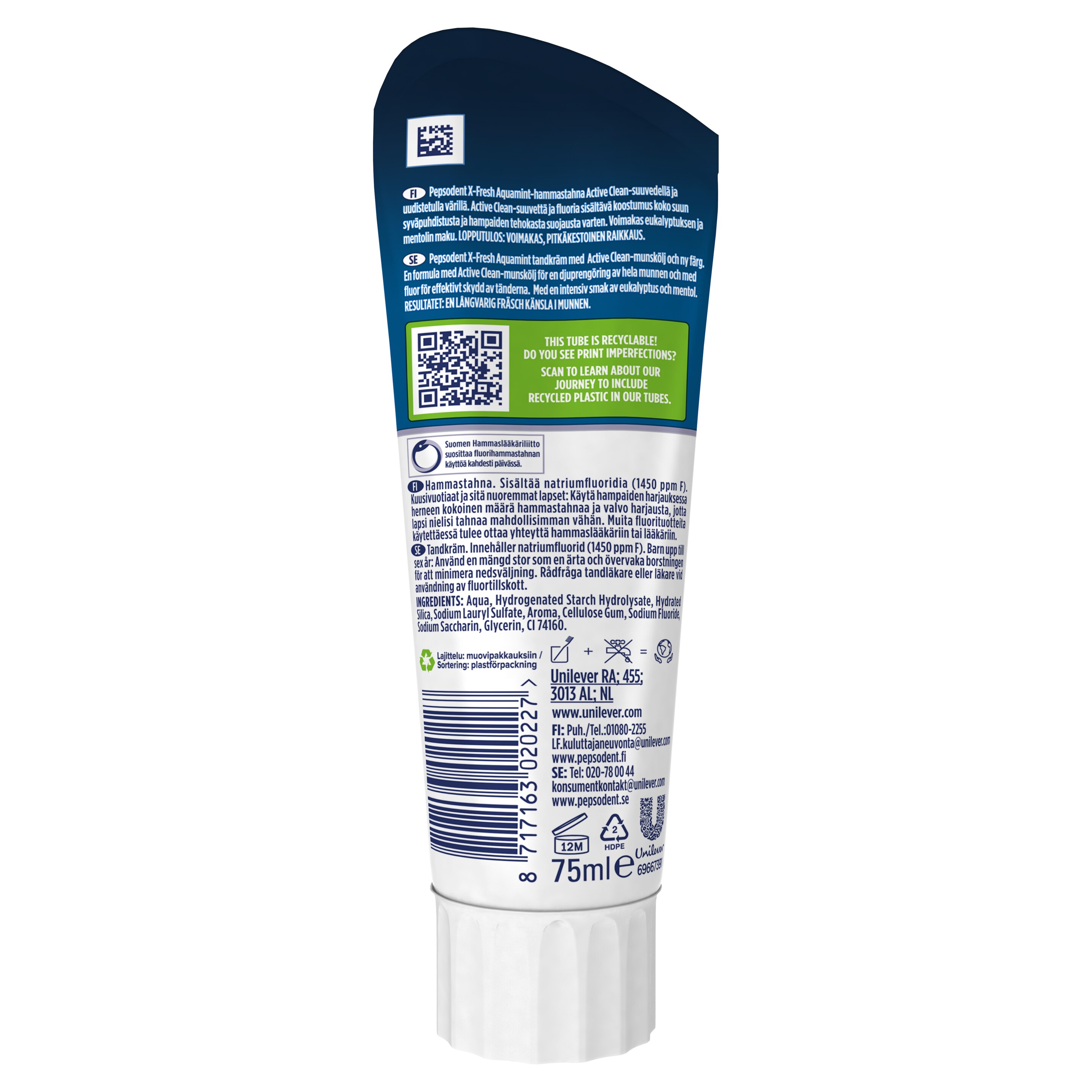 Pepsodent X-fresh Aquamint tandkräm