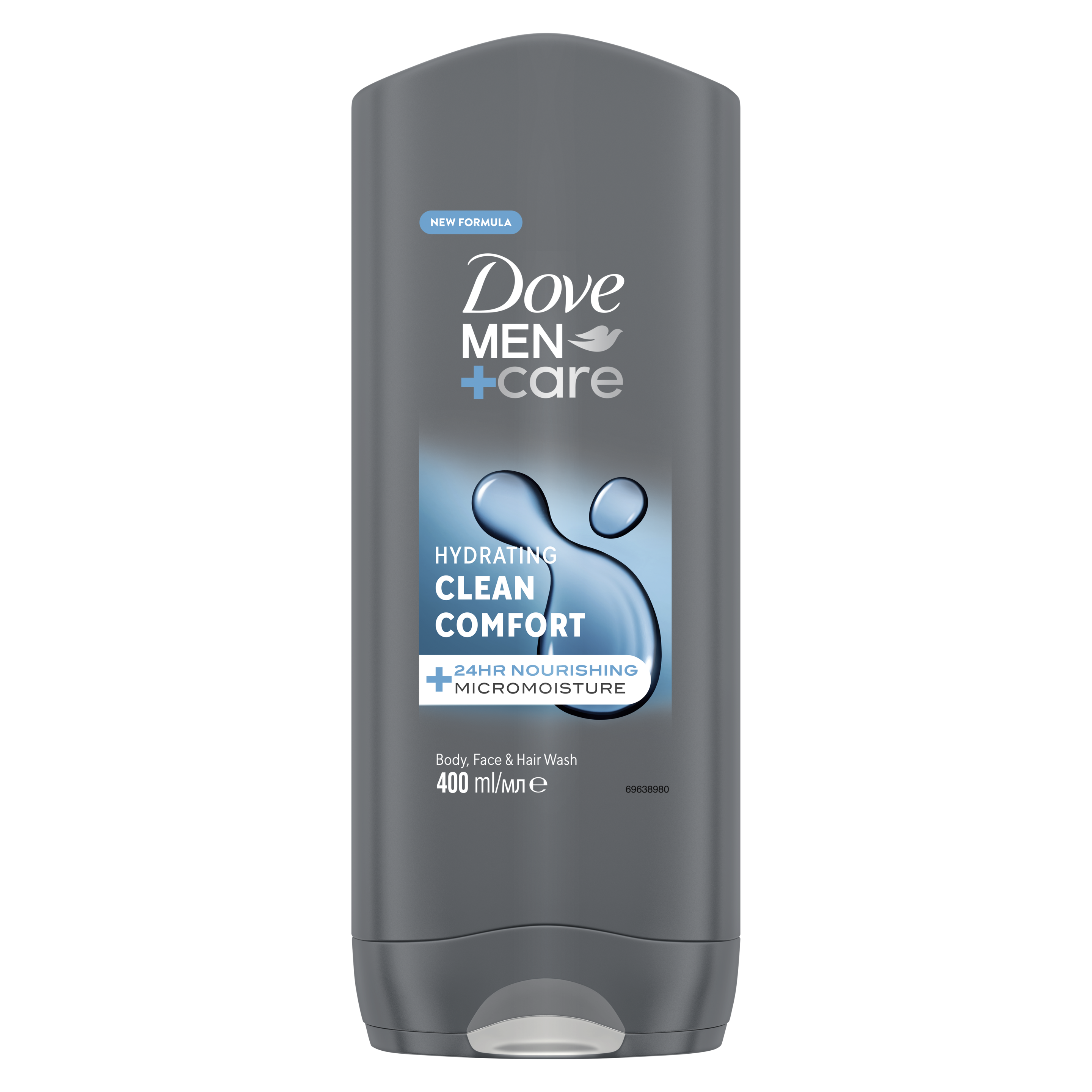 Dove Men+Care Hydrating Clean Comfort 3-in-1 Body, Face + Hair Wash