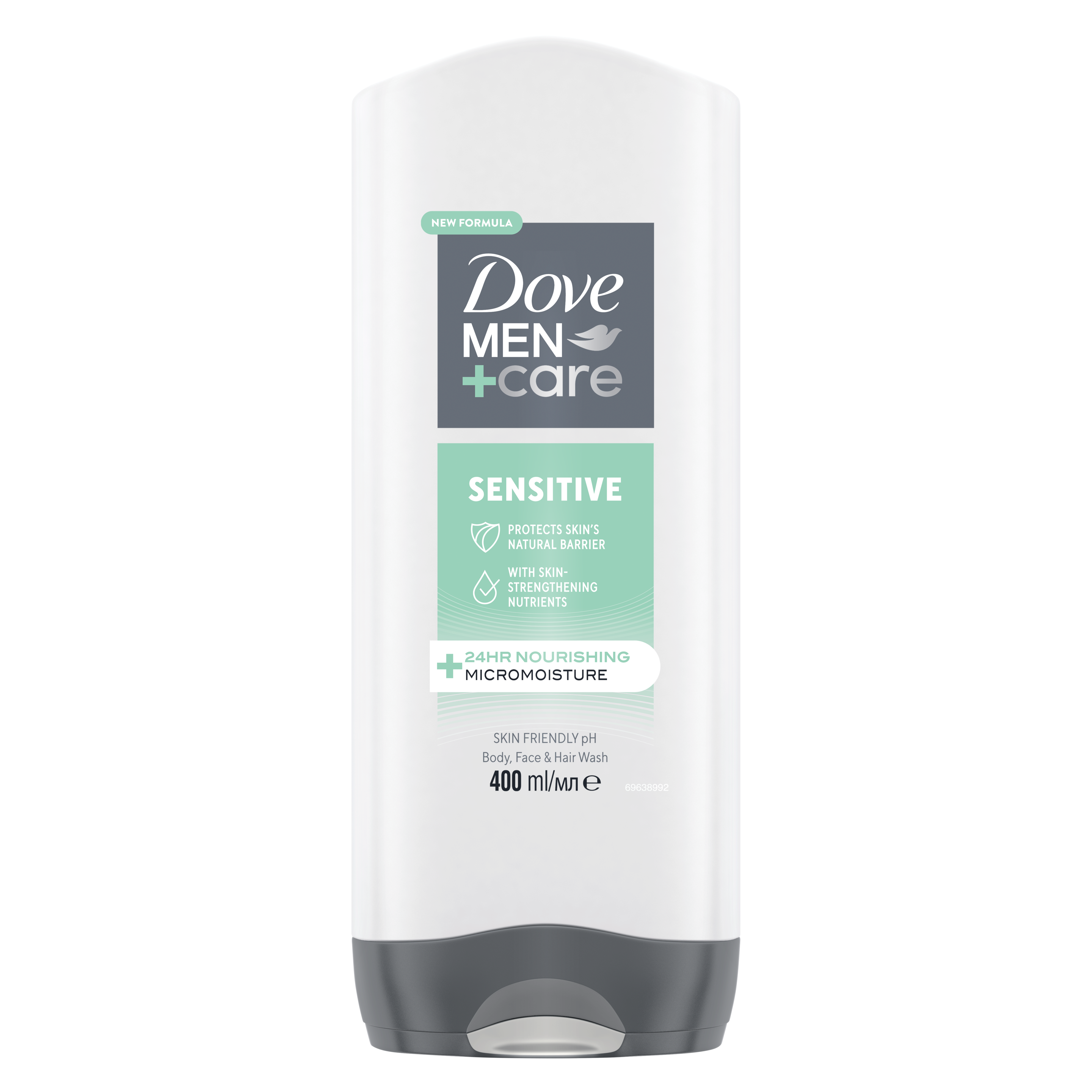 Dove Men+Care Hydrating Sensitive 3-in-1 Body, Face + Hair Wash