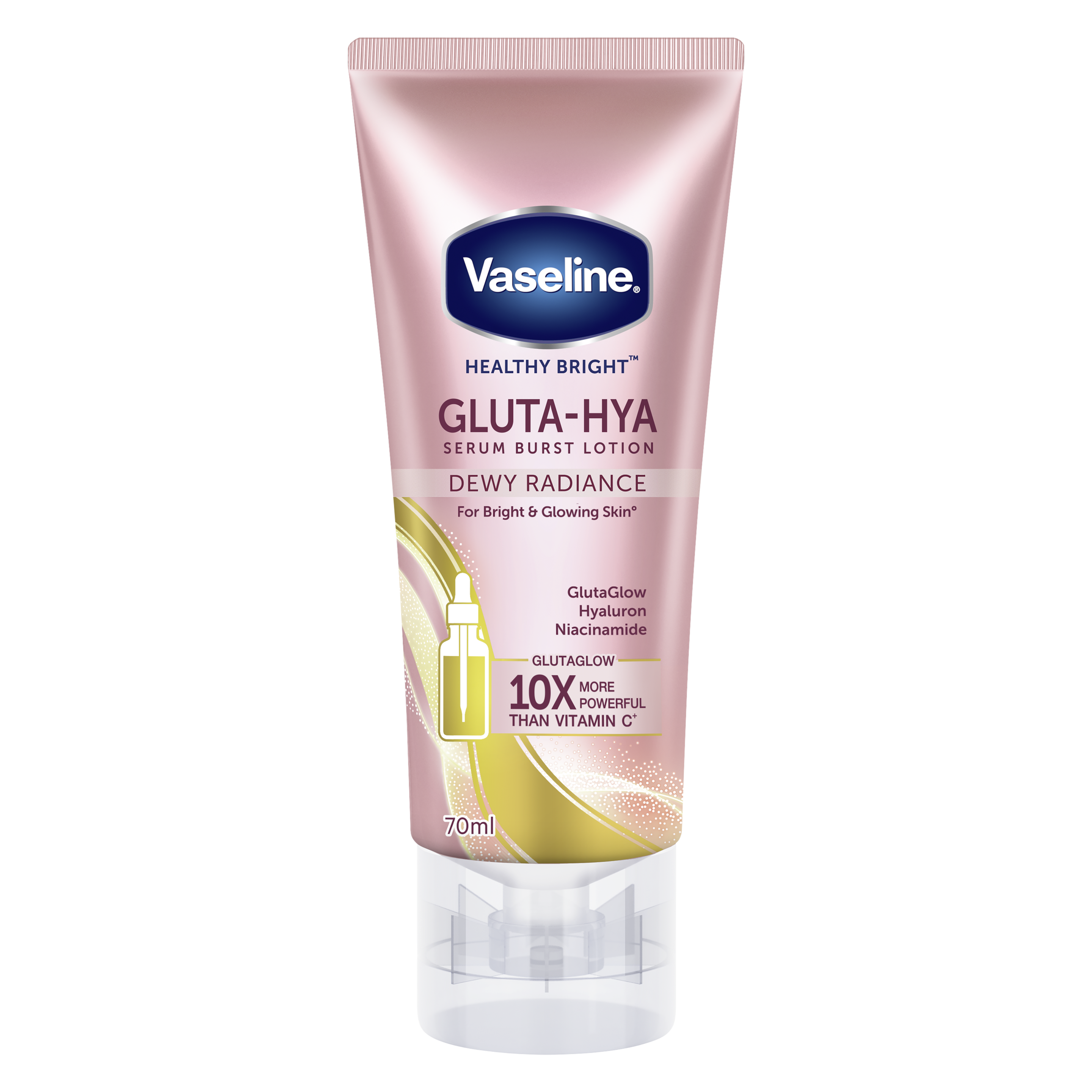 Vaseline® Gluta-Hya Serum Burst Lotion Dewy Radiance 70ml FOP Pack