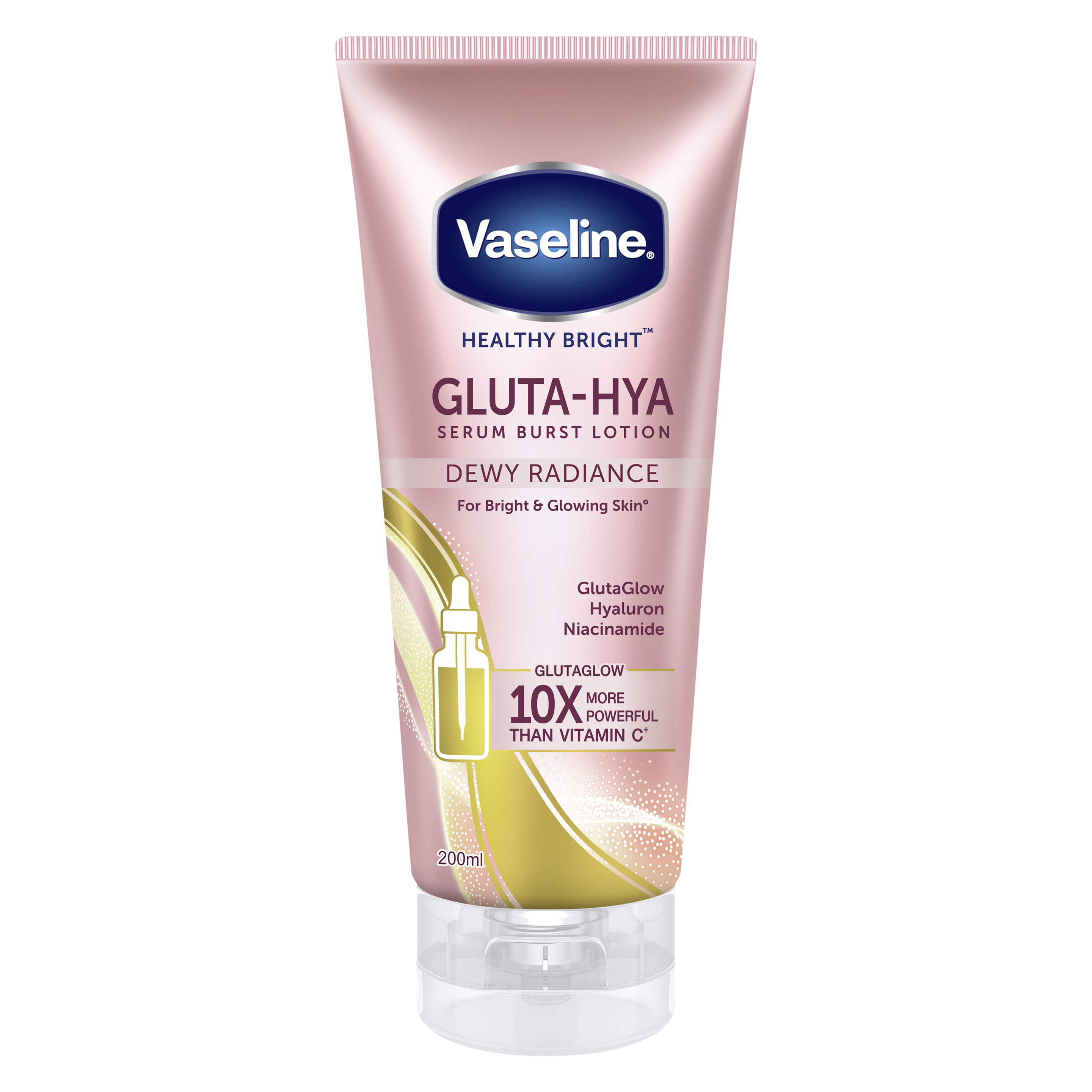 Vaseline® Gluta-Hya Serum Burst Lotion Dewy Radiance 200ml FOP Pack