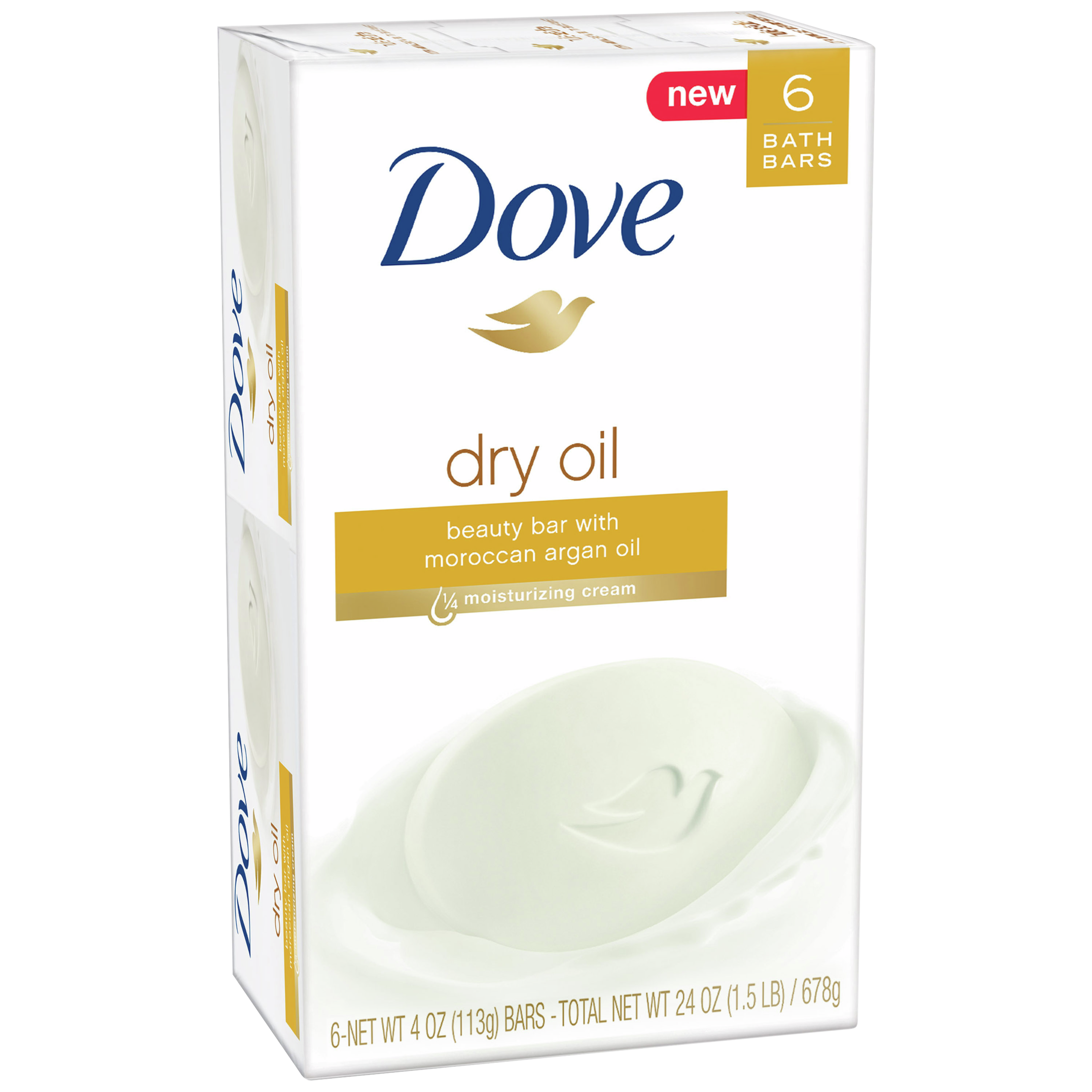 Dove Dry Oil Beauty Bar 6pk