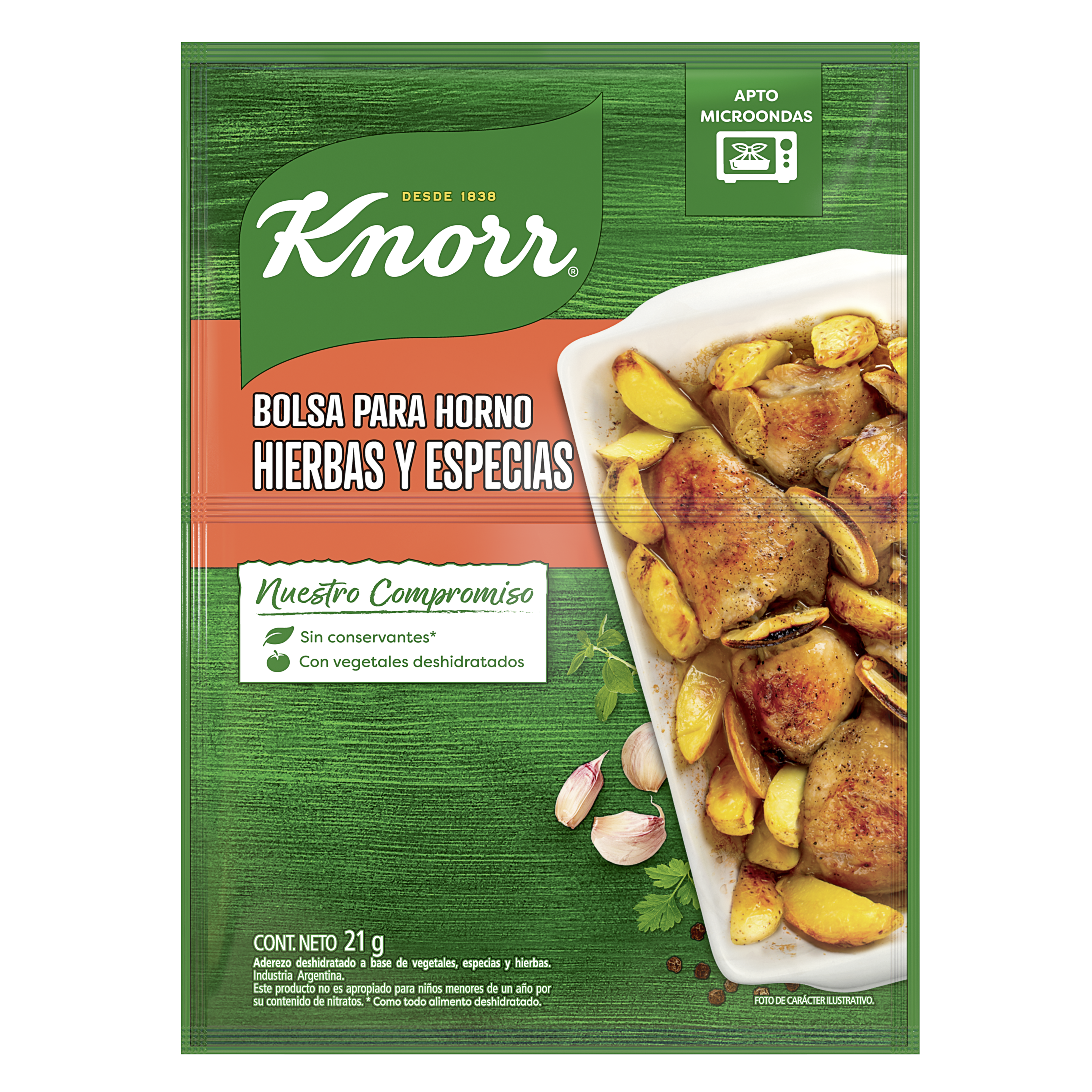 Imagen de envase Bolsa para Horno Hierbas y Especias Knorr