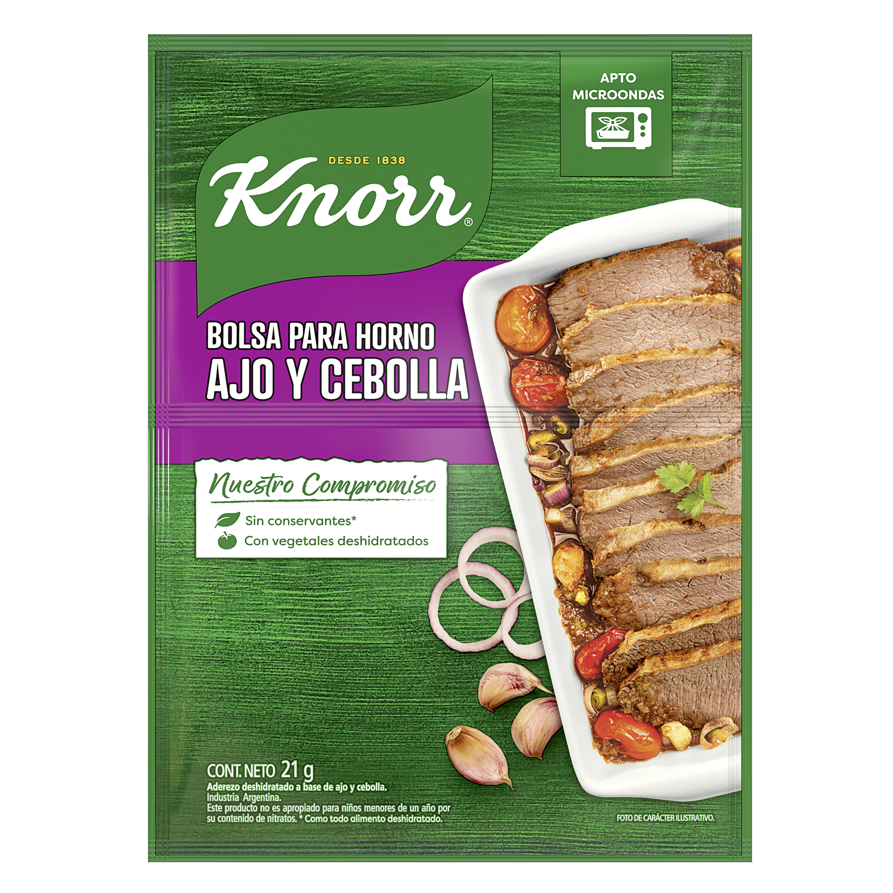 Imagen de envase Bolsa para Horno Ajo y Cebolla Knorr