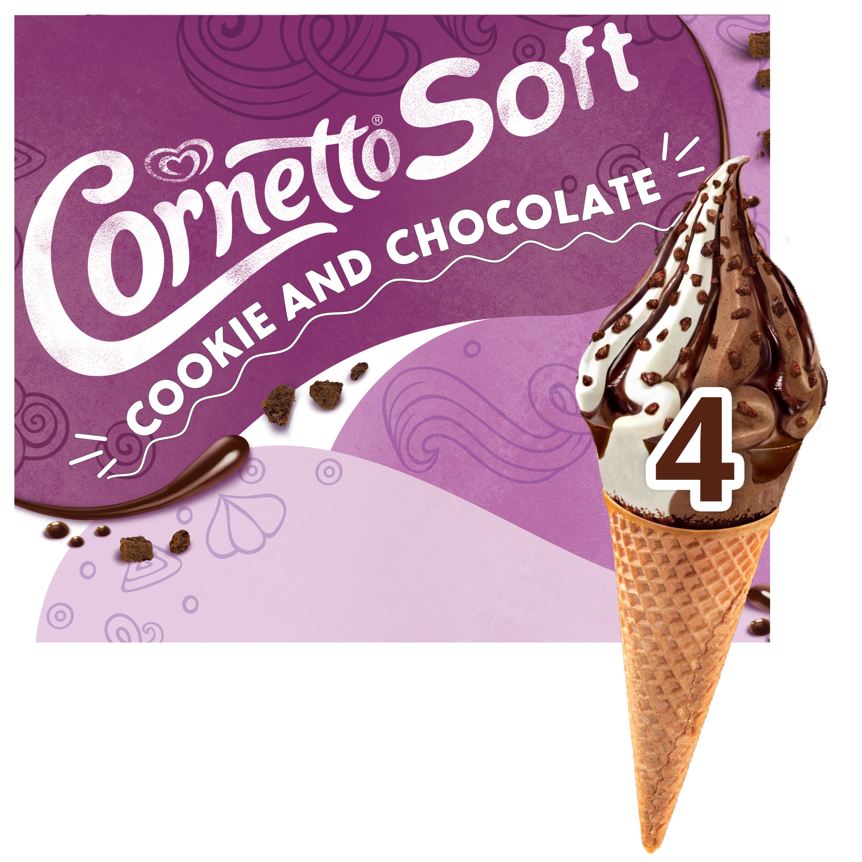 Cornetto Soft Cookies & Chocolate x4