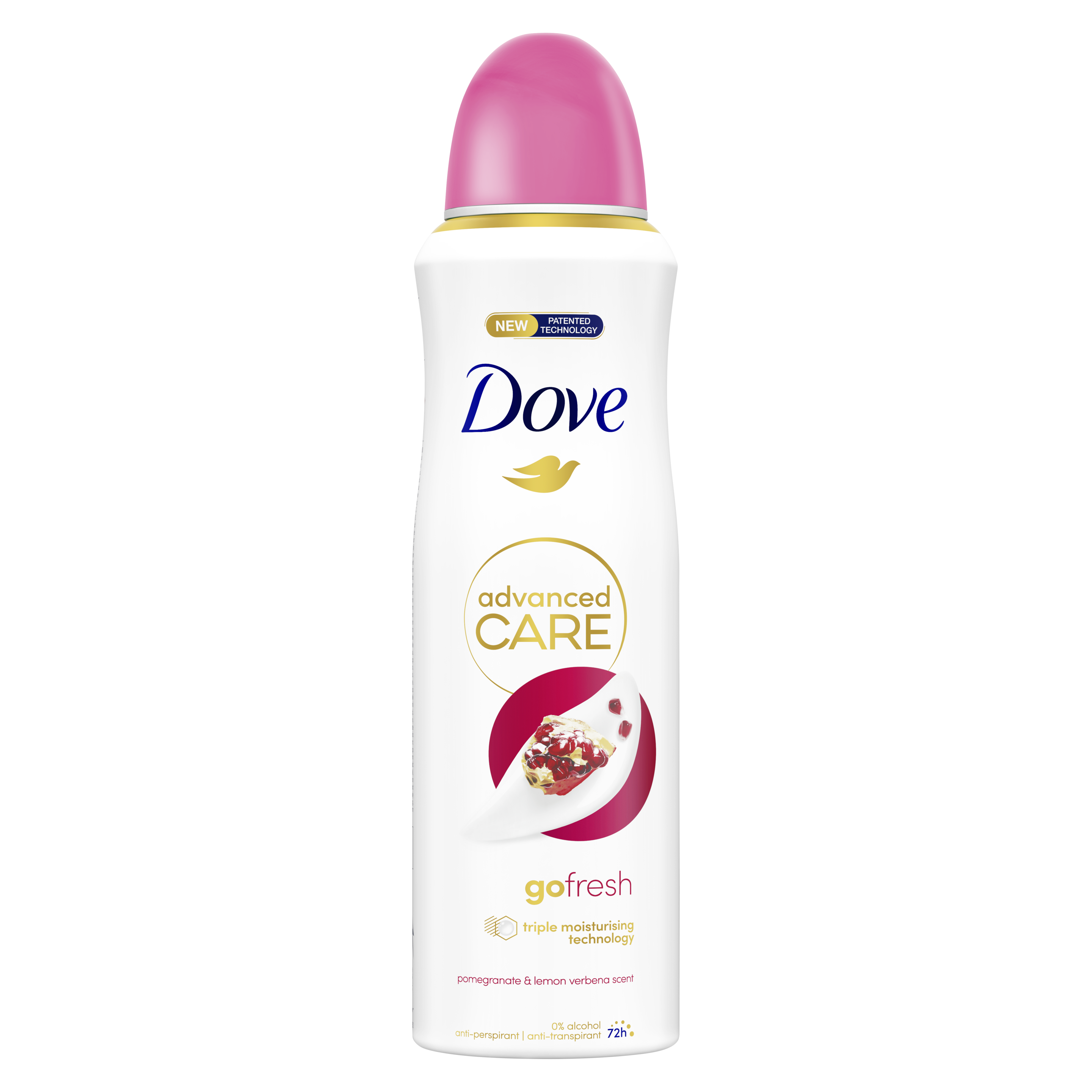 Dove Deodorante Go Fresh Pomegranate & Lemon Verbena Scent 48h - 3 x 150 ml  - INCI Beauty