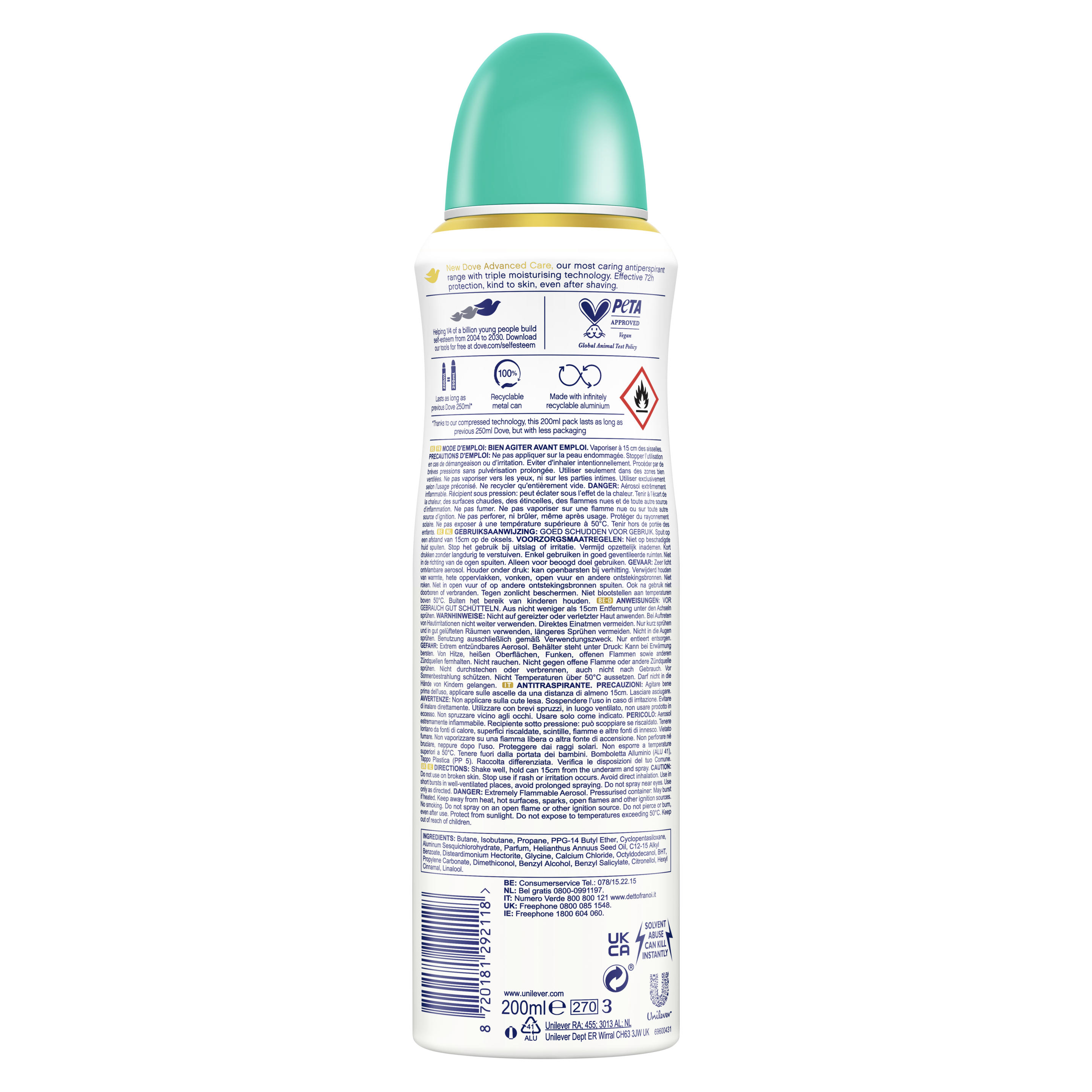 Advanced Care Go Fresh Pear & Aloe Vera Antiperspirant Deodorant Spray