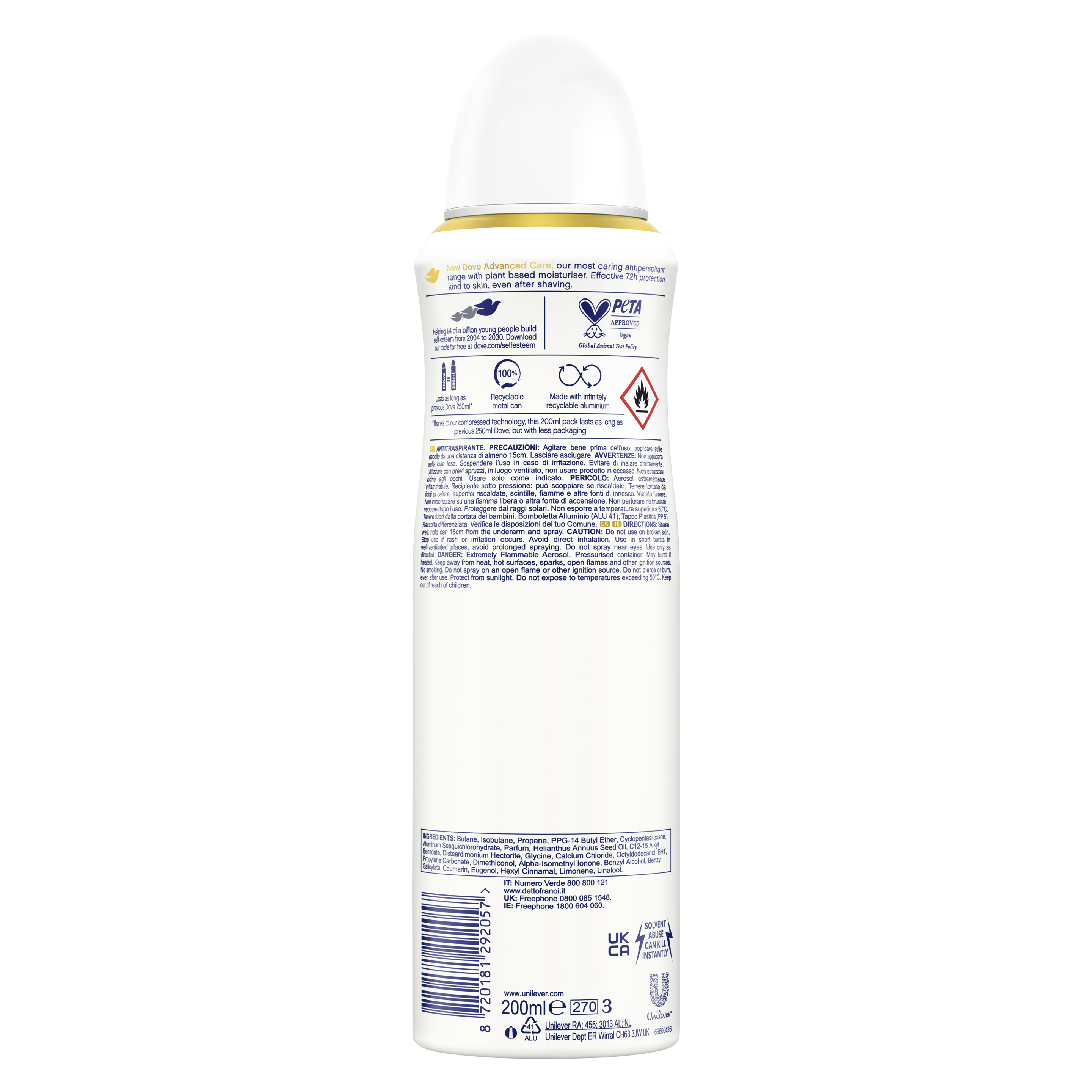 Advanced Care Coconut & Jasmine Flower Antiperspirant Deodorant Spray