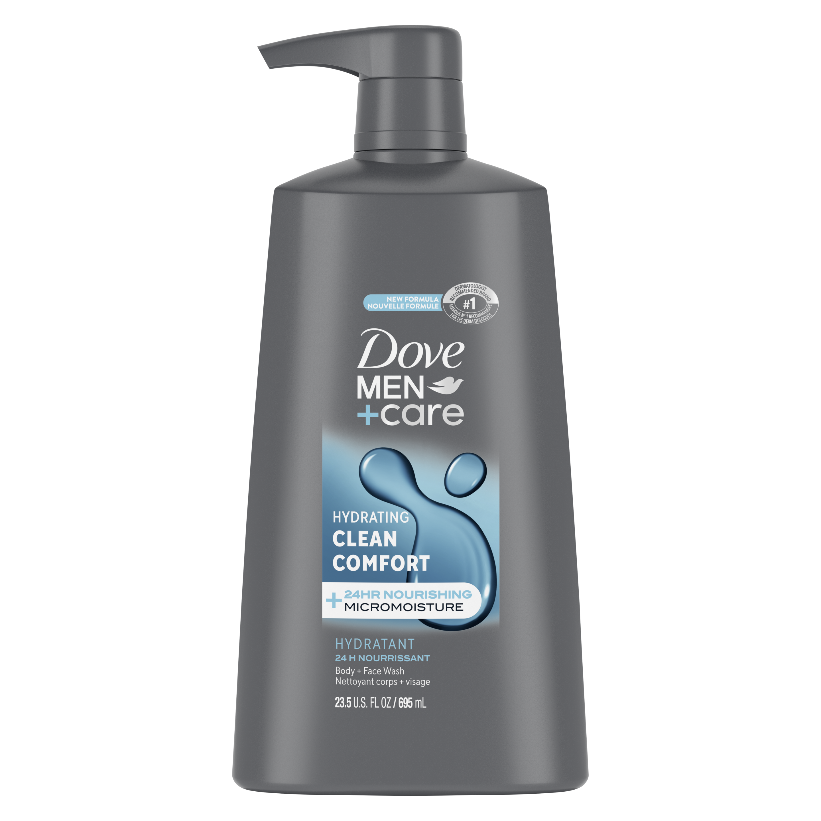 Men+Care Clean Comfort Micro Moisture Body & Face Wash 695ml