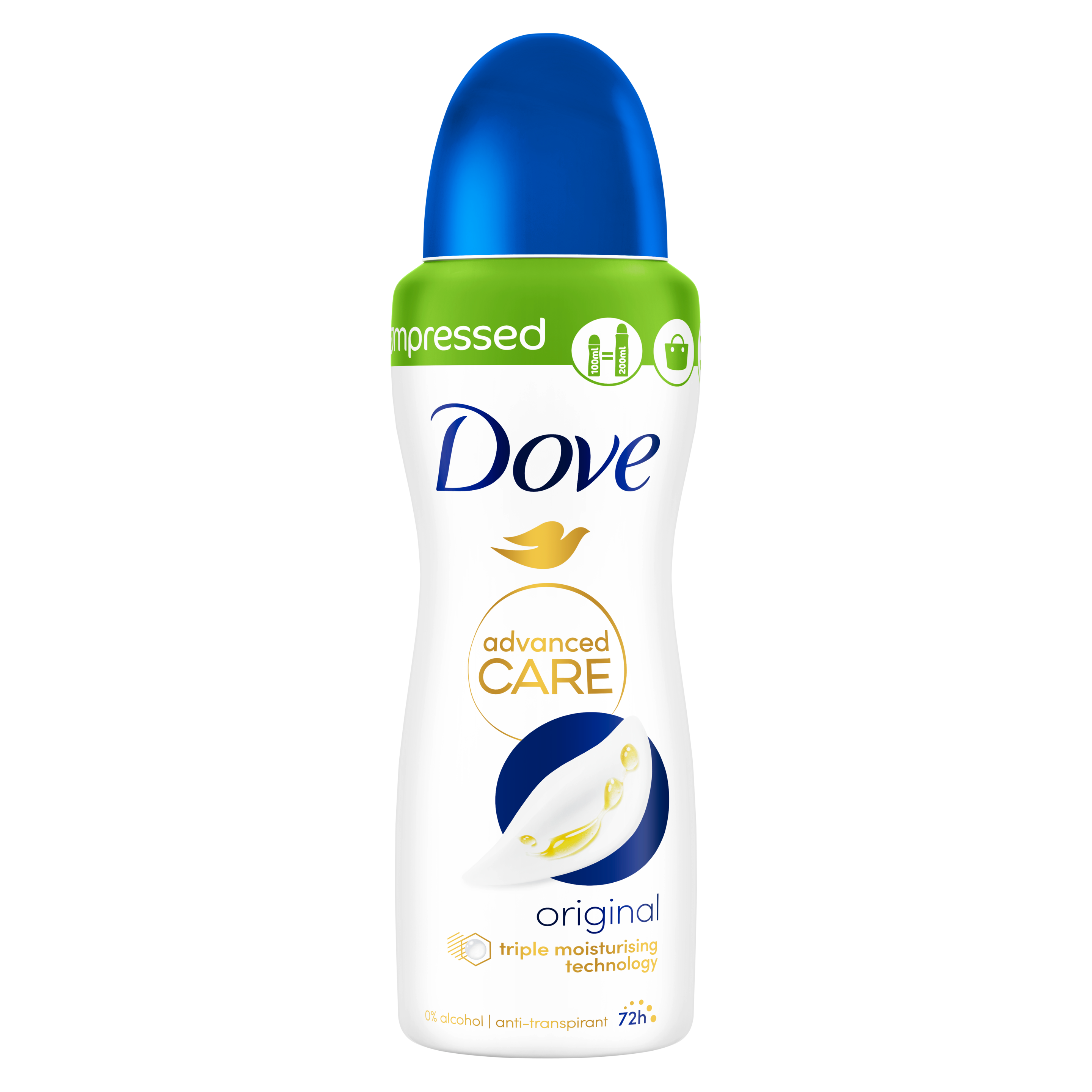 Dove  Compressed Advanced Care Deodorant Anti-Transpirant Spray Original 100ml