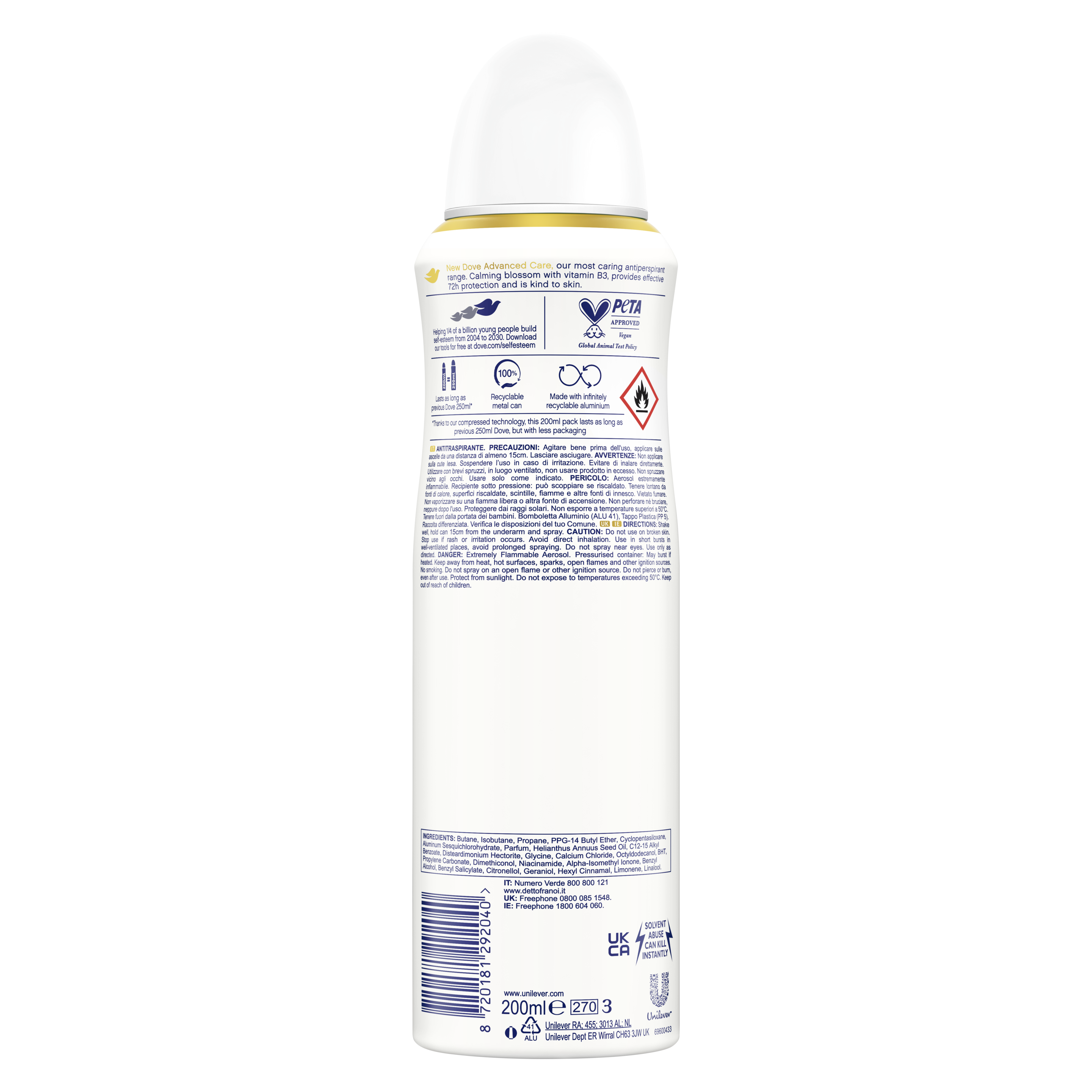 Advanced Care Calming Blossom Antiperspirant Deodorant Spray